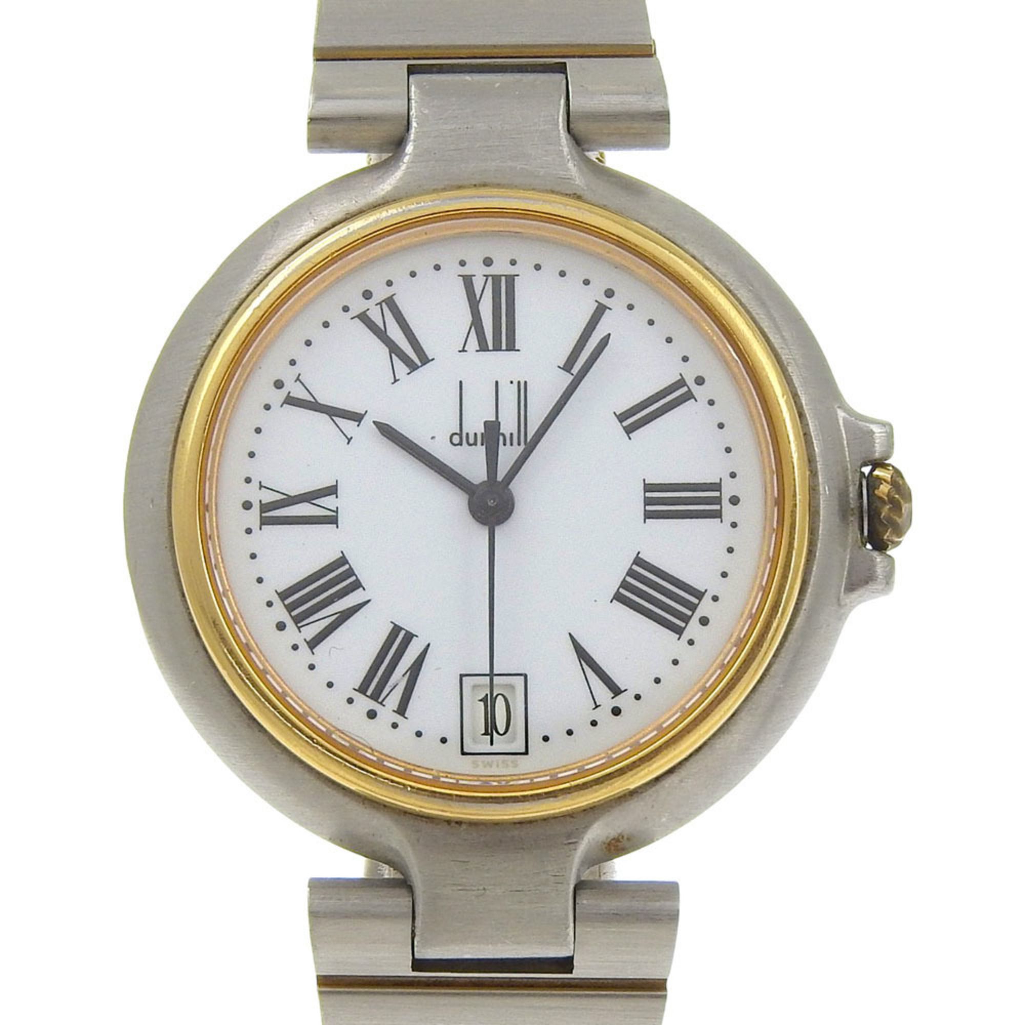Dunhill Women's Stainless Steel Quartz Watch with Analog Display and White Dial