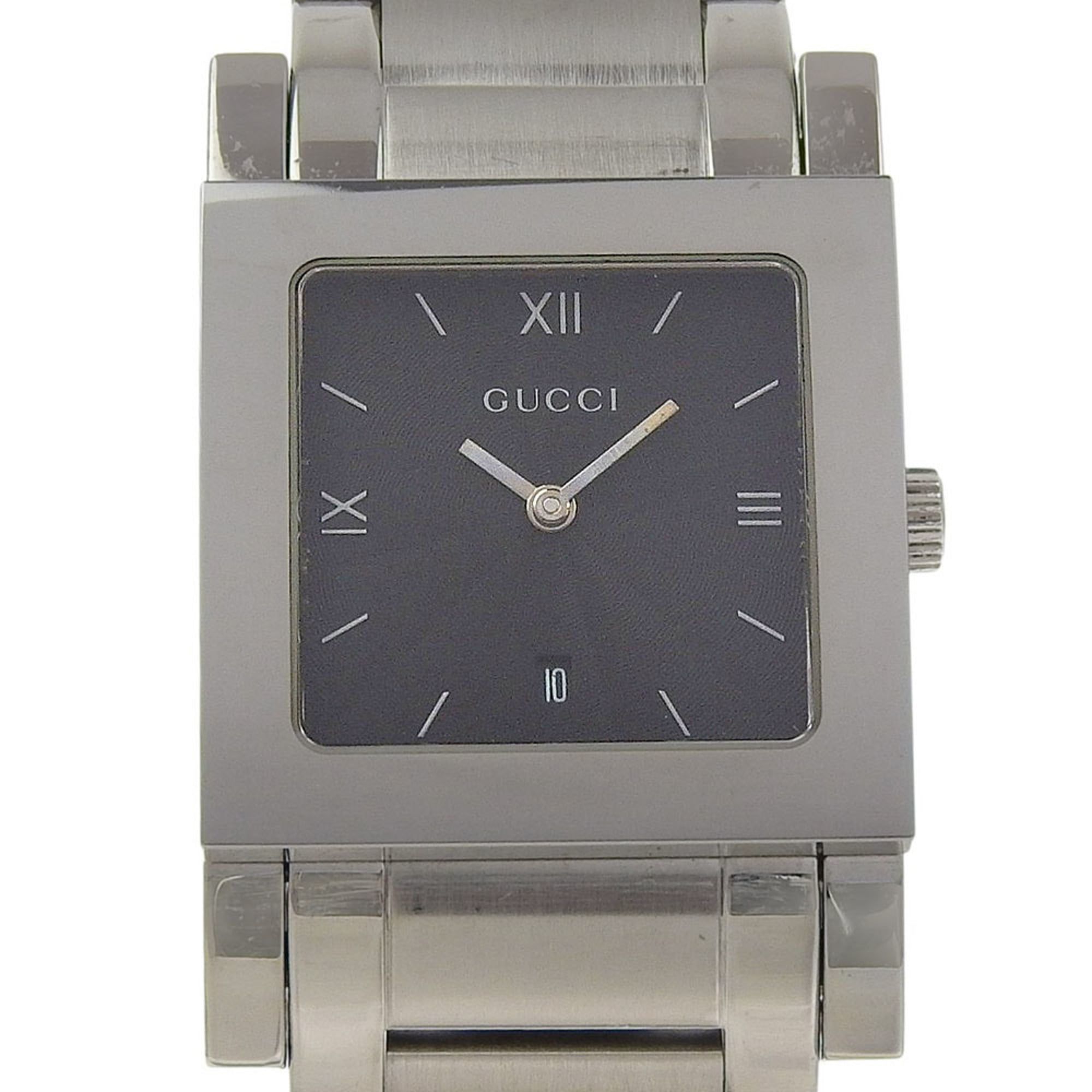 Gucci G Metro Watch 7900M.1 Stainless Steel Quartz Analog Display Black Dial Women's