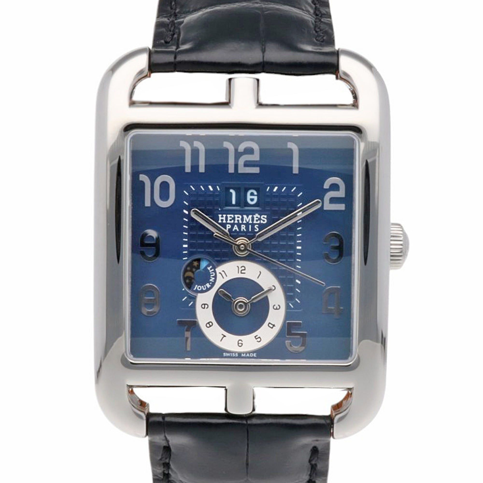 Hermès Cape Cod GMT Watch, Stainless Steel CD6.910, Automatic, Refinished, Men's, HERMES