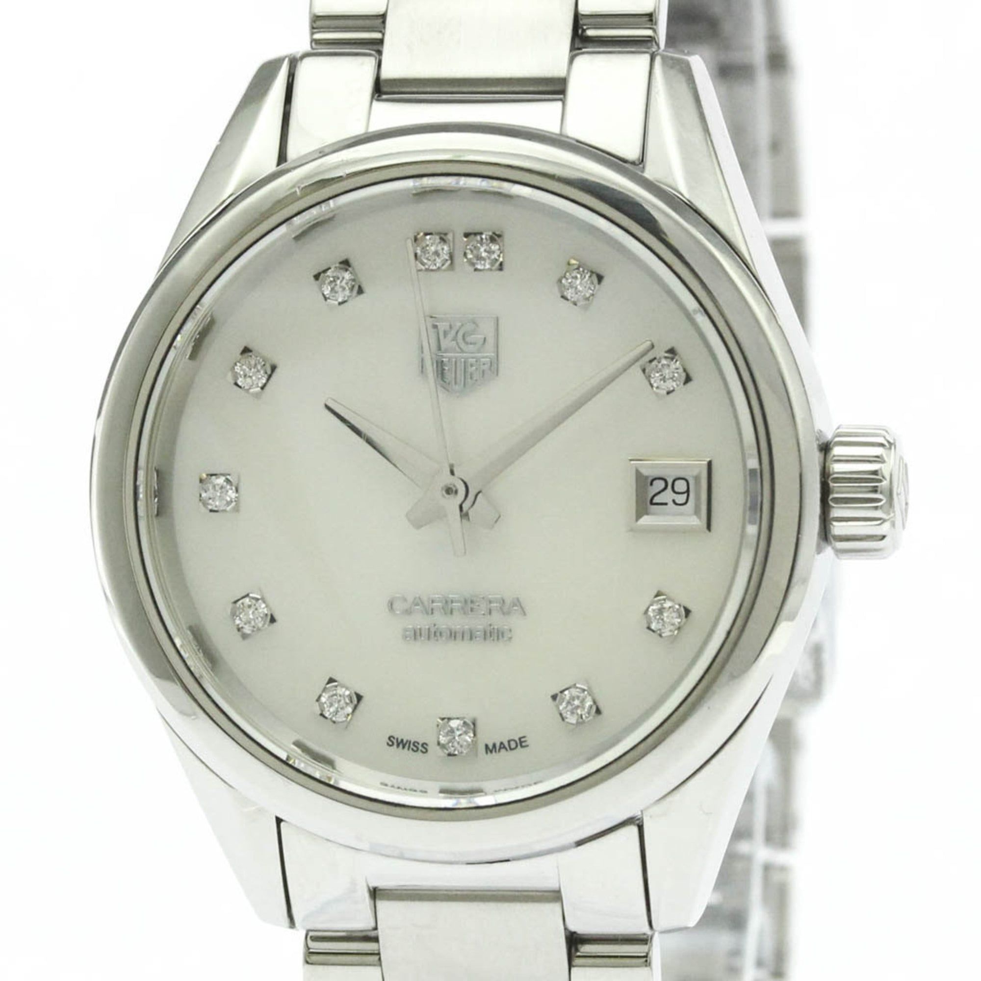 TAG HEUER Carrera Calibre 9 Diamond MOP Ladies Watch WAR2414