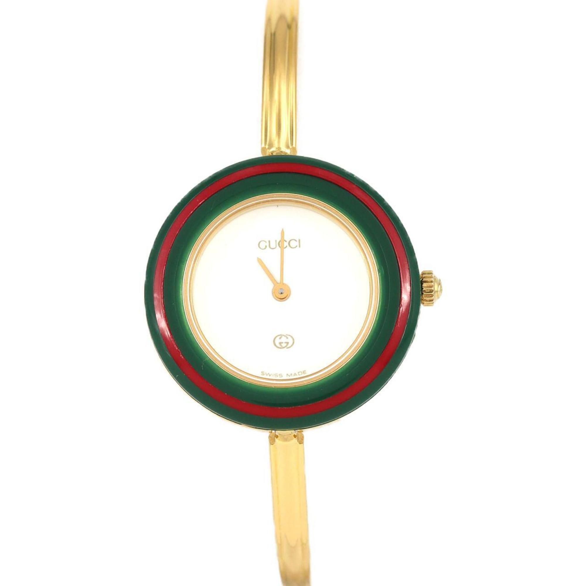 Gucci Change Ring GP Size M 11 12 Quartz Watch