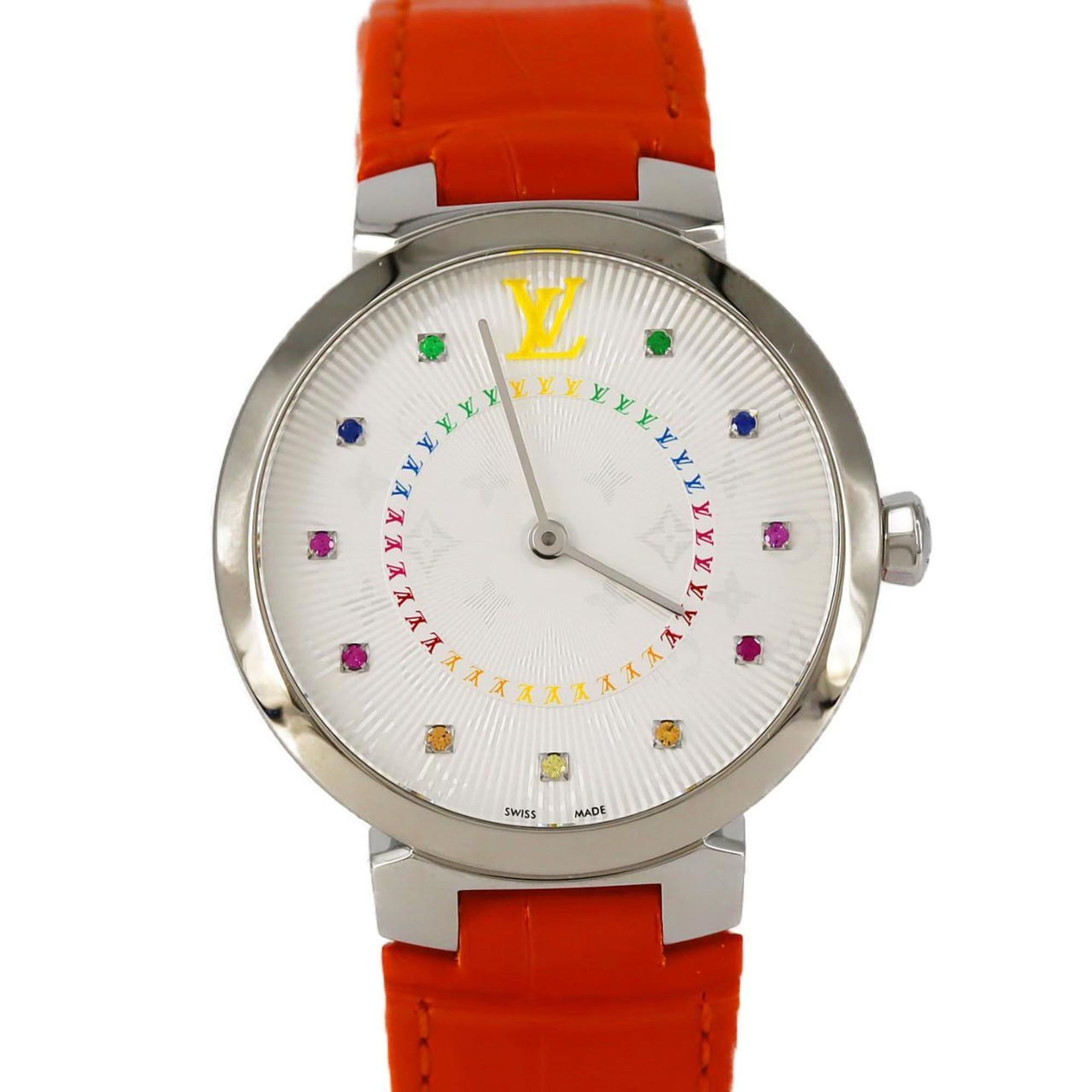 Louis Vuitton Tambour Slim 11P QA159 Stainless Steel Quartz Watch
