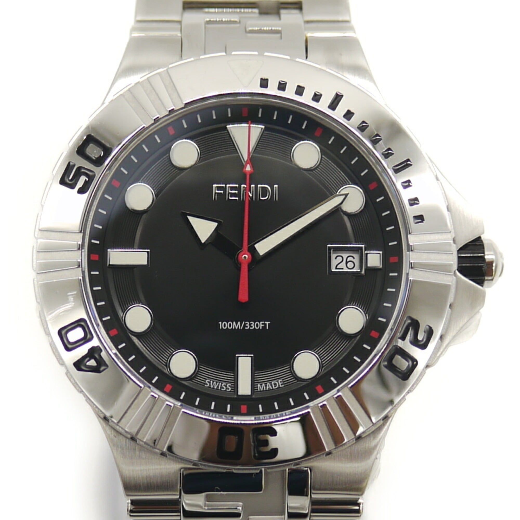 FENDI NAUTICO F108100101 Quartz Watch with Black Dial