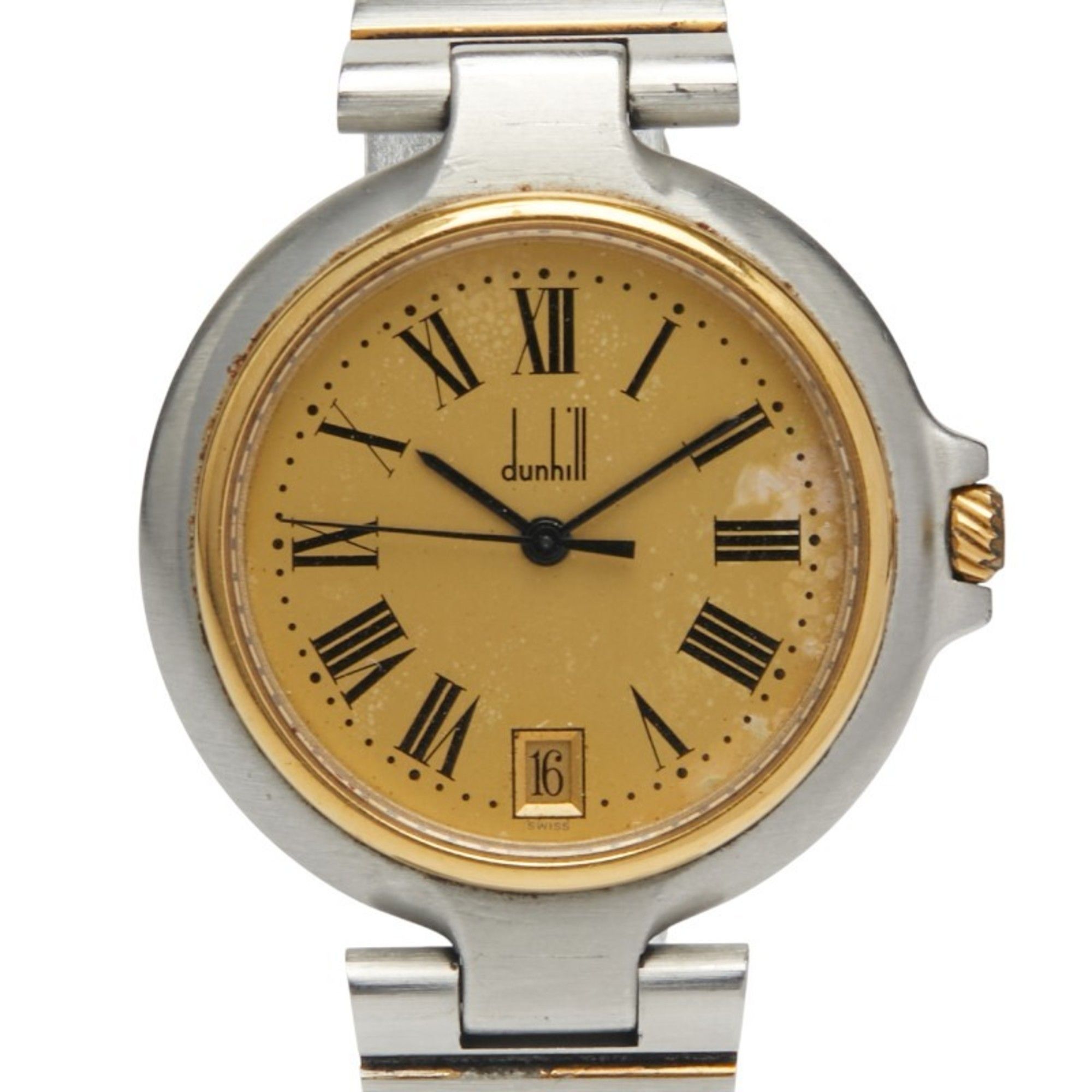 Dunhill Millennium Quartz Watch, Gold Dial, Stainless Steel, Plated, Men's