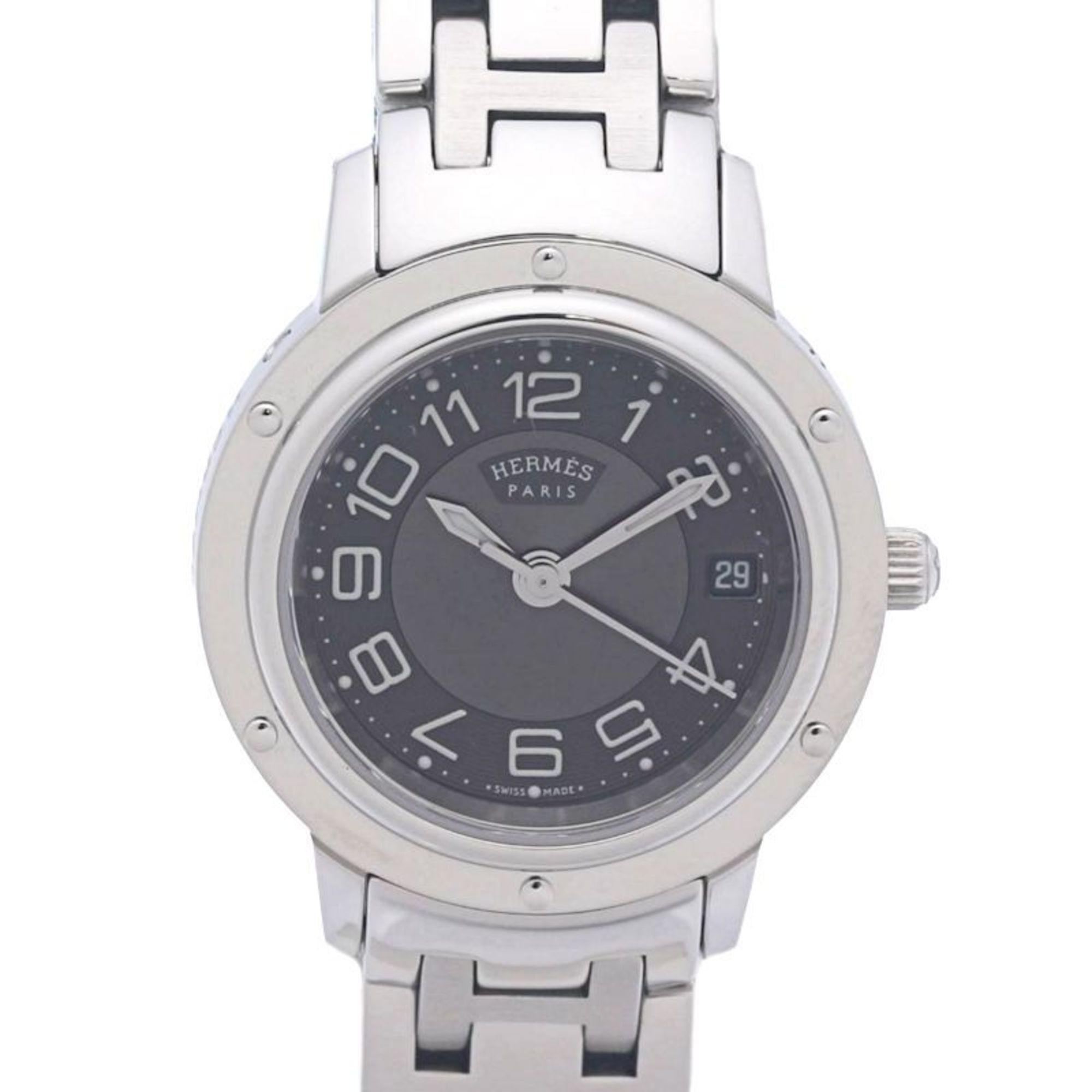 HERMES Clipper Classic CP1.210.230 4969 Women's Watch, Stainless Steel, 130489