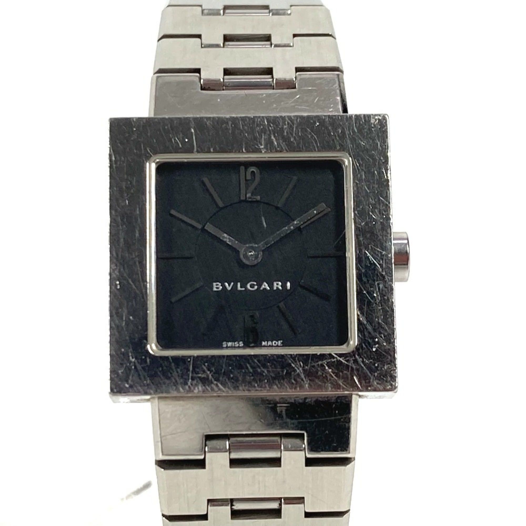 BVLGARI SQ22SS Square Quadrado Ladies Watch, SS, Silver