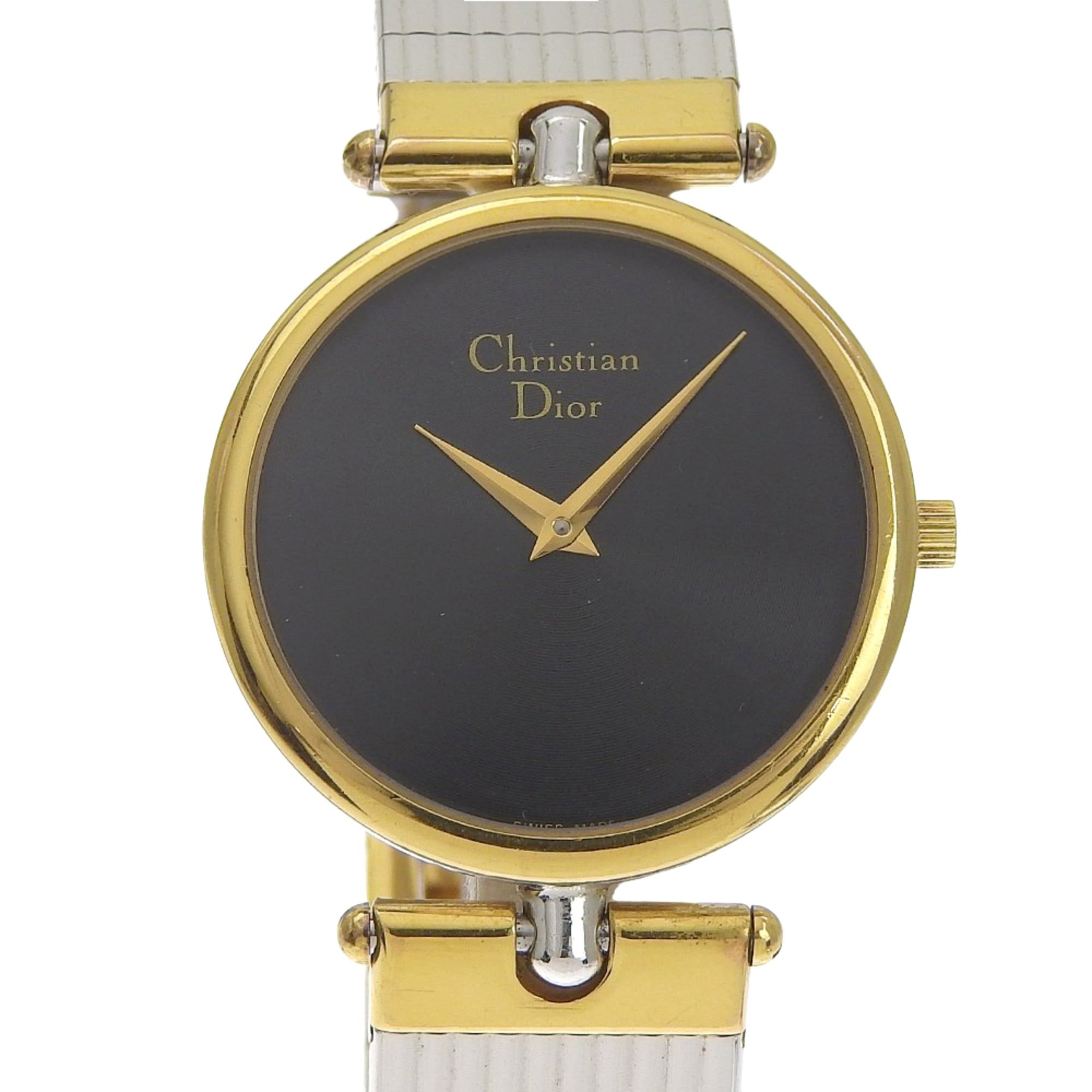 Christian Dior Watch 3026, Stainless Steel with Gold Plated Silver Quartz Movement, Analog Display,