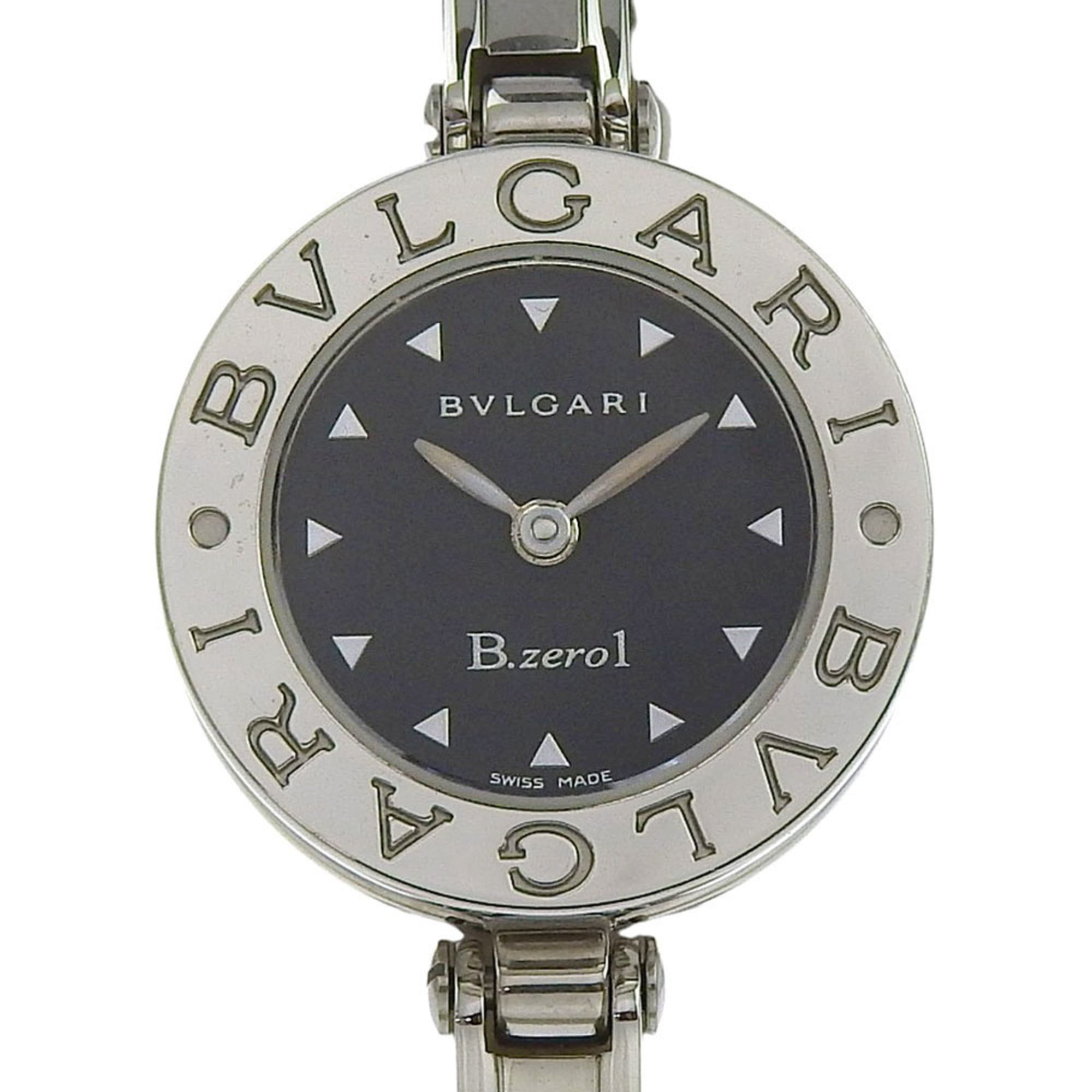 BVLGARI Bzero1 BZ22S Women's Stainless Steel Quartz Analog Display Watch with Black Dial