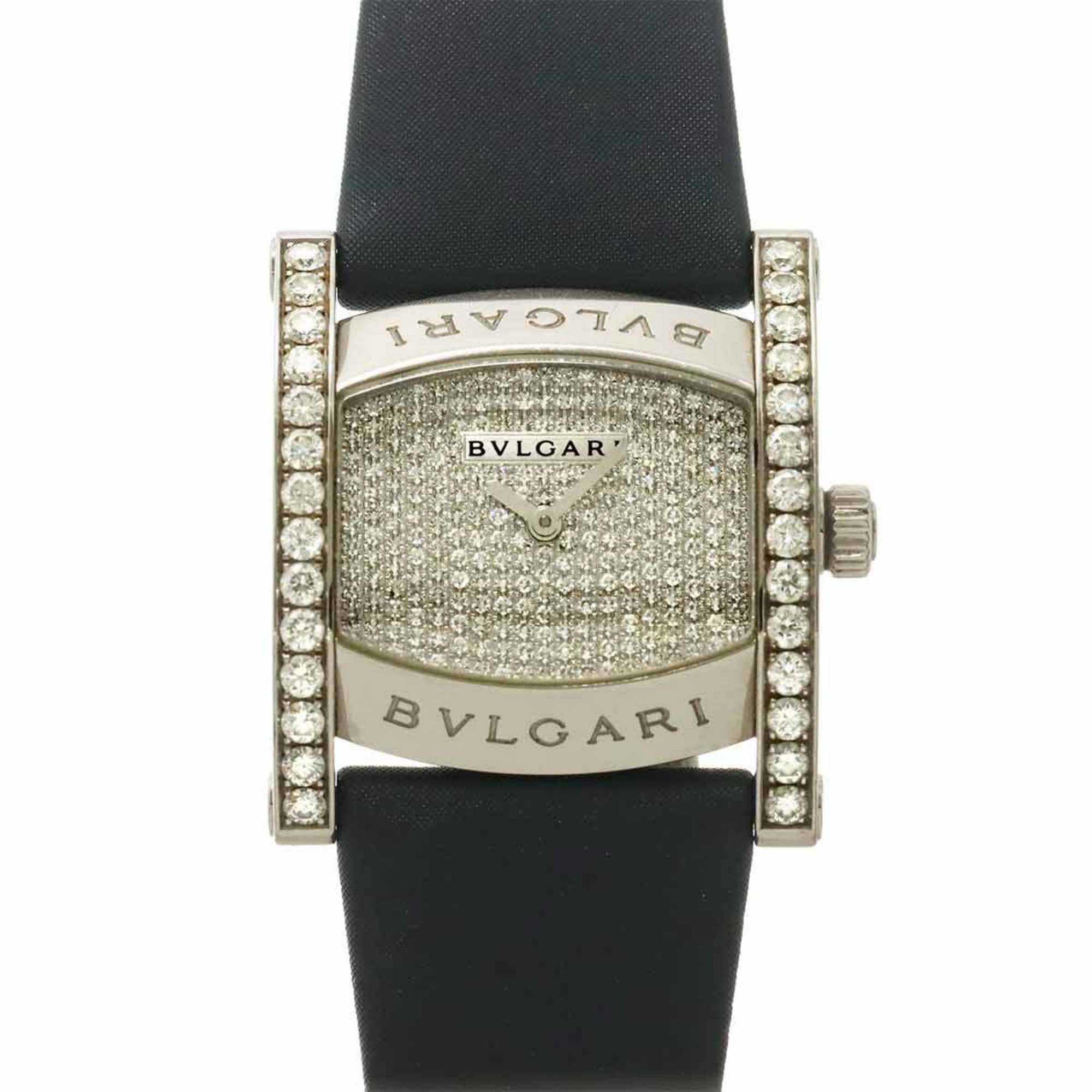 Bulgari BVLGARI Assioma AAW36G Women's Watch, Diamond Dial, Bezel, 18K White Gold, Quartz Watch