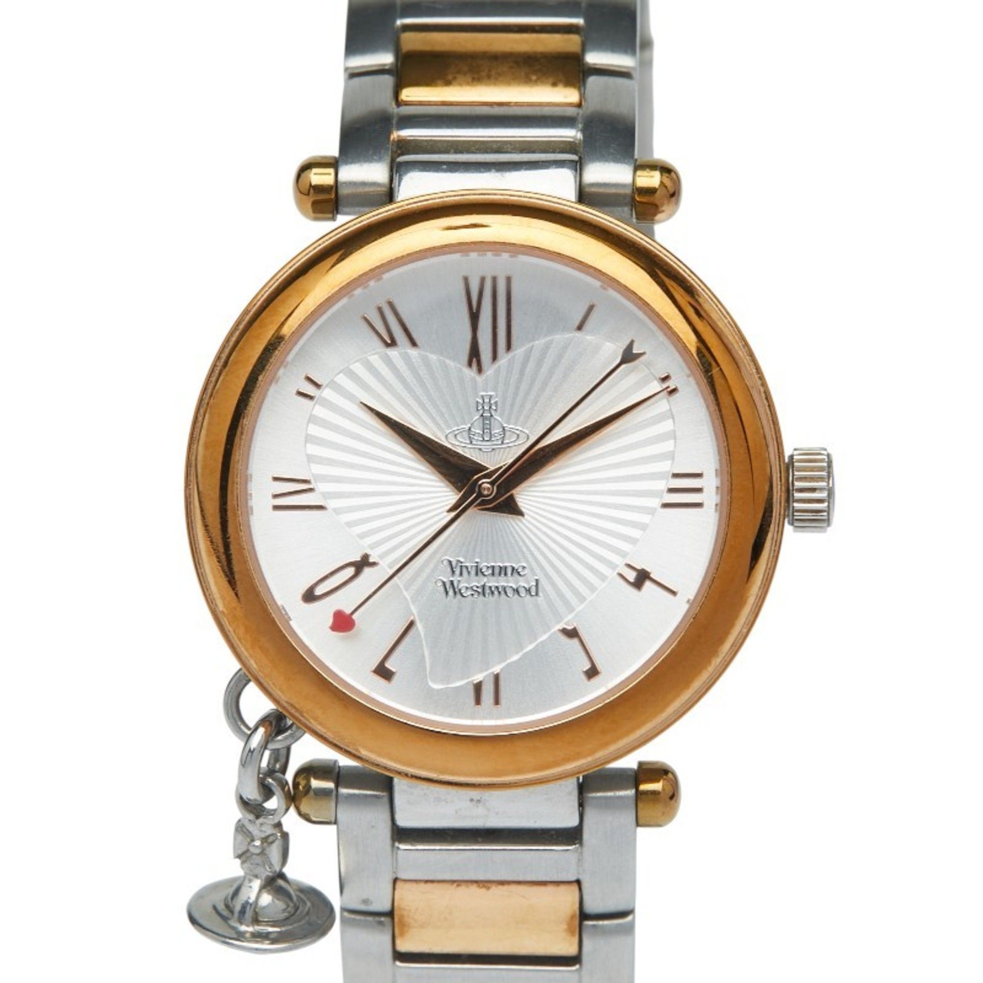 Vivienne Westwood Orb Quartz Watch with Silver Dial and Stainless Steel Plated, Women's