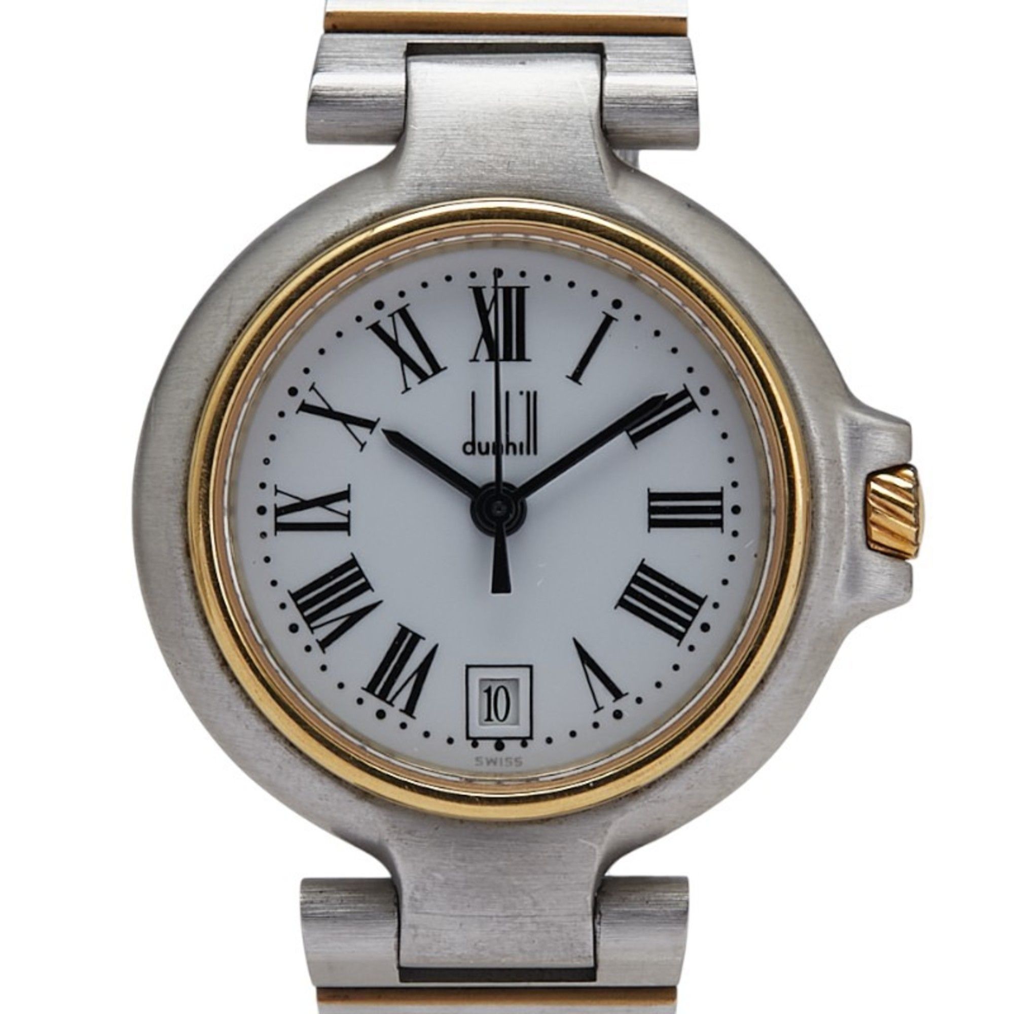 Dunhill Women's Quartz Watch with White Dial and Stainless Steel Plated