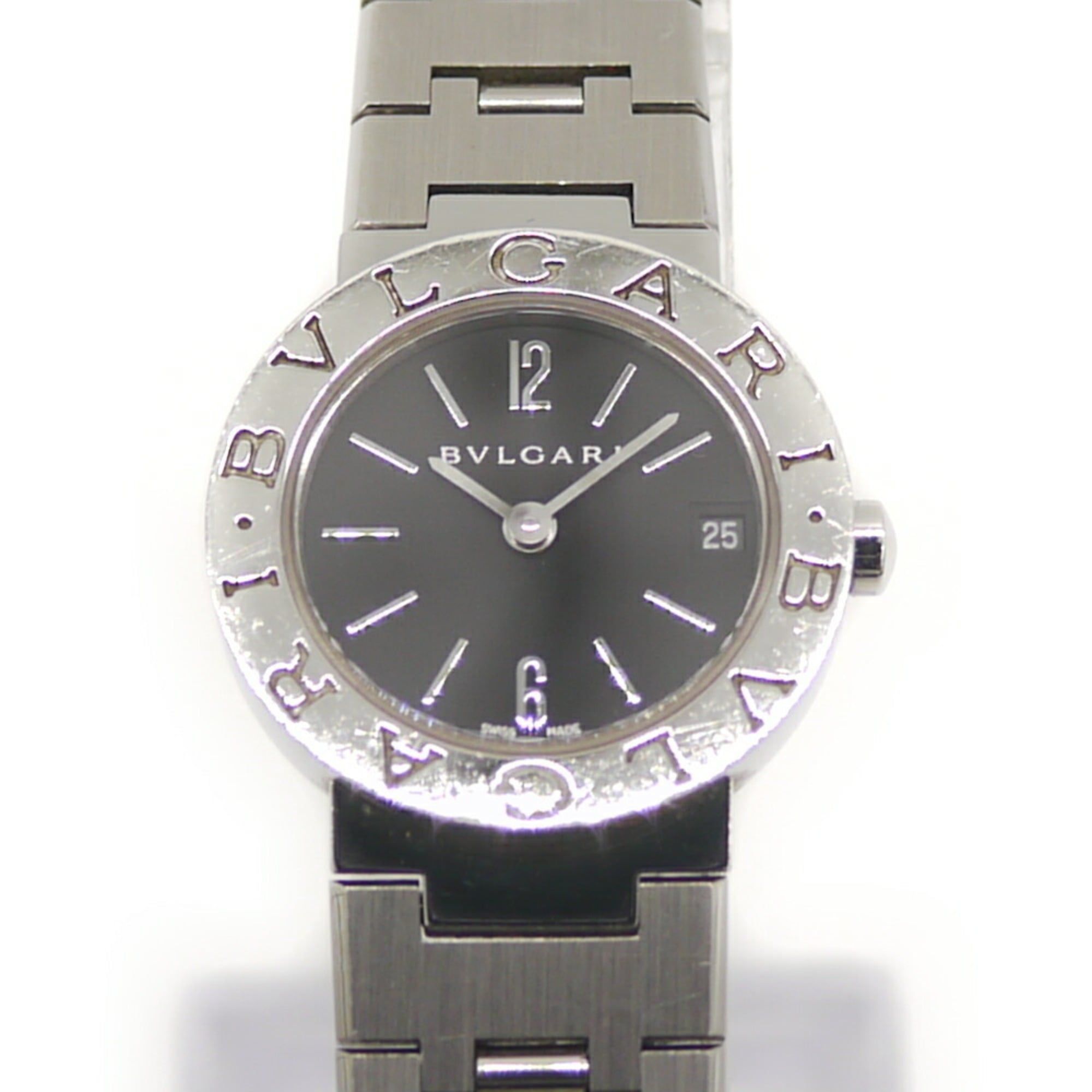 BVLGARI Women's Dress Watch BB23SS Black Dial Wristwatch