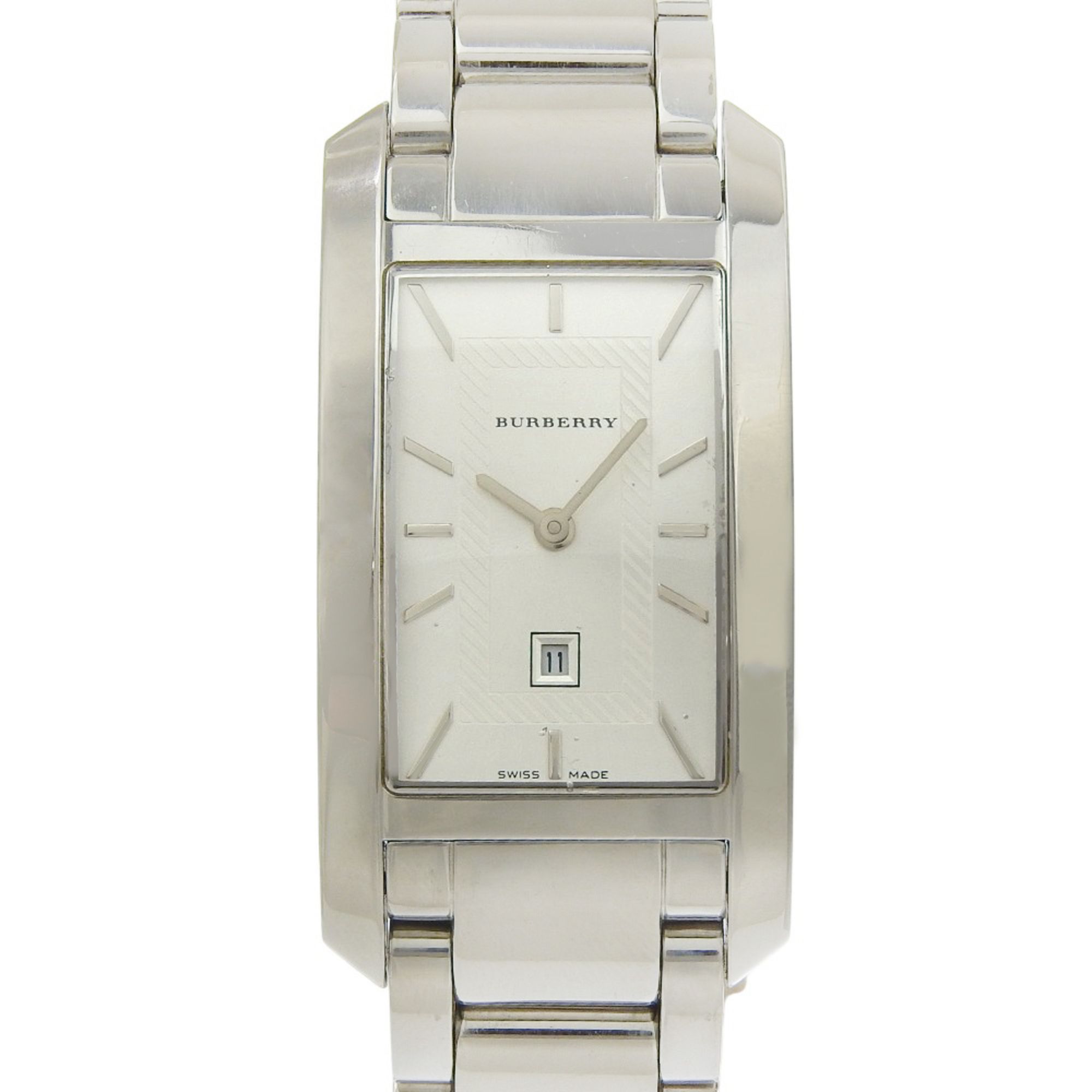 Burberry BURBERRY watch BU1056 Stainless steel quartz analog silver dial men's