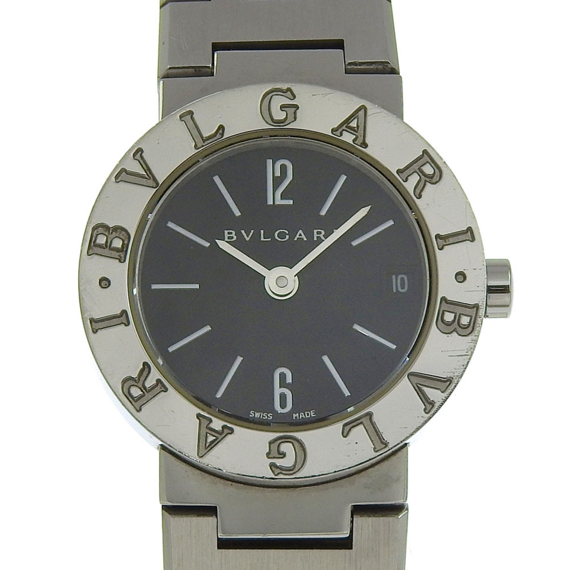 BVLGARI Bzero1 Watch, BZero1 BB23SS, Stainless Steel, Quartz Movement, Analog Display, Black Dial, W