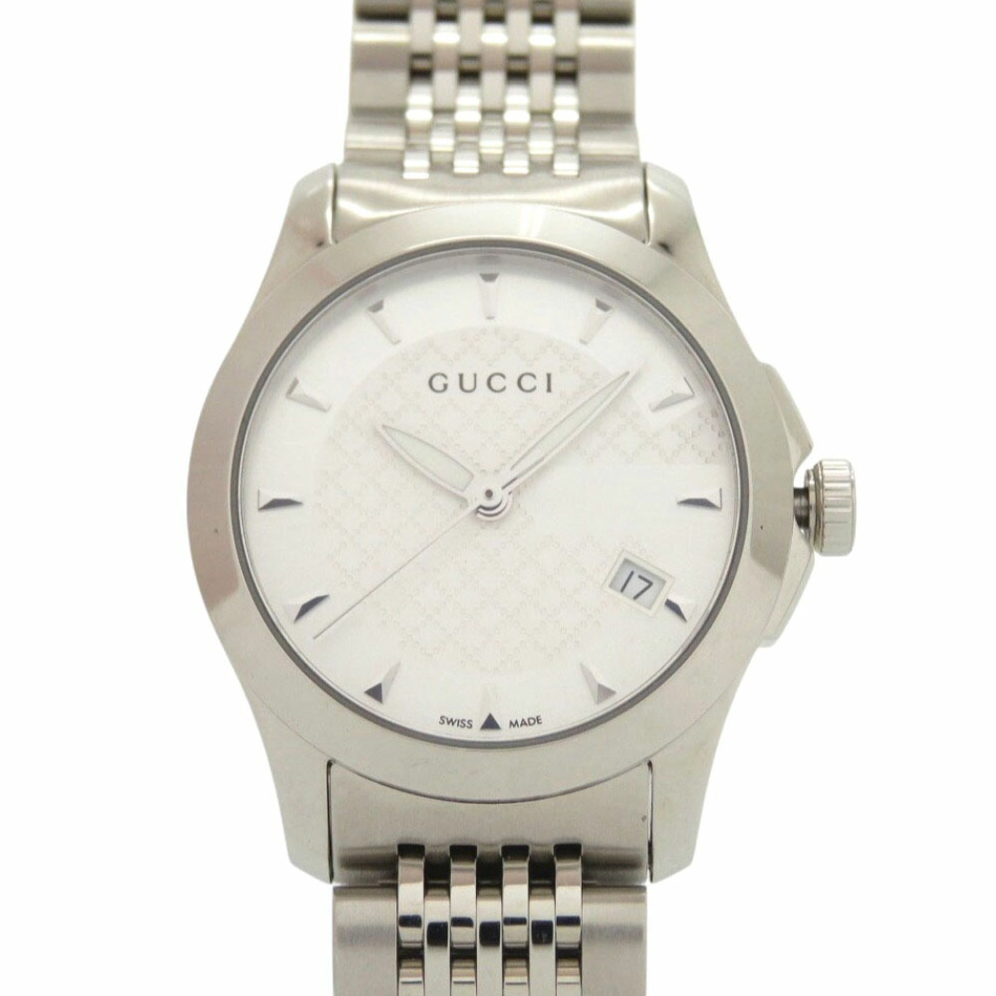 Like new Gucci G-Timeless 126.5 stainless steel silver quartz watch 1757GUCCI