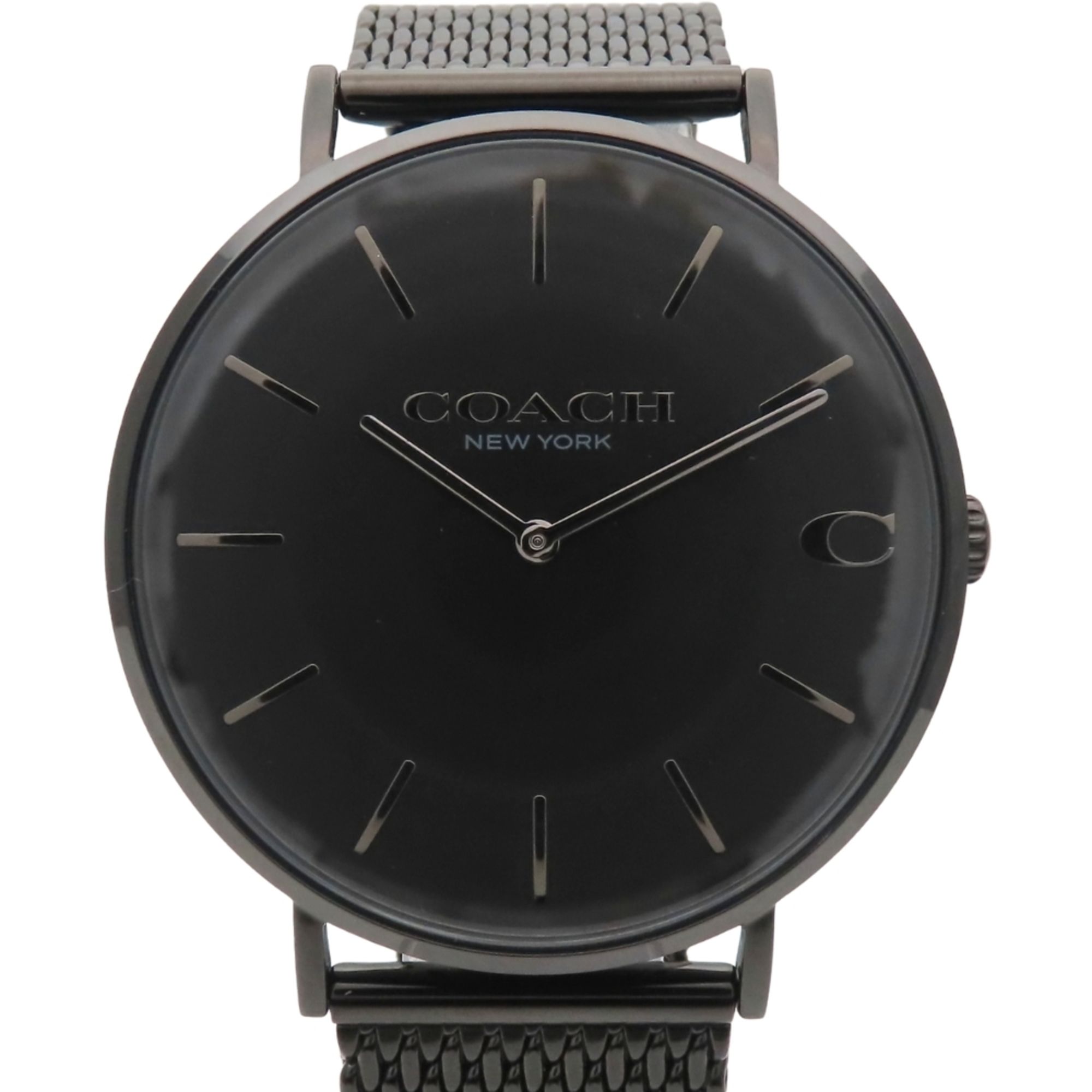 Coach Charles CA.124.2.34.1579 Stainless Steel Black Mesh Belt Men's Watch COACH