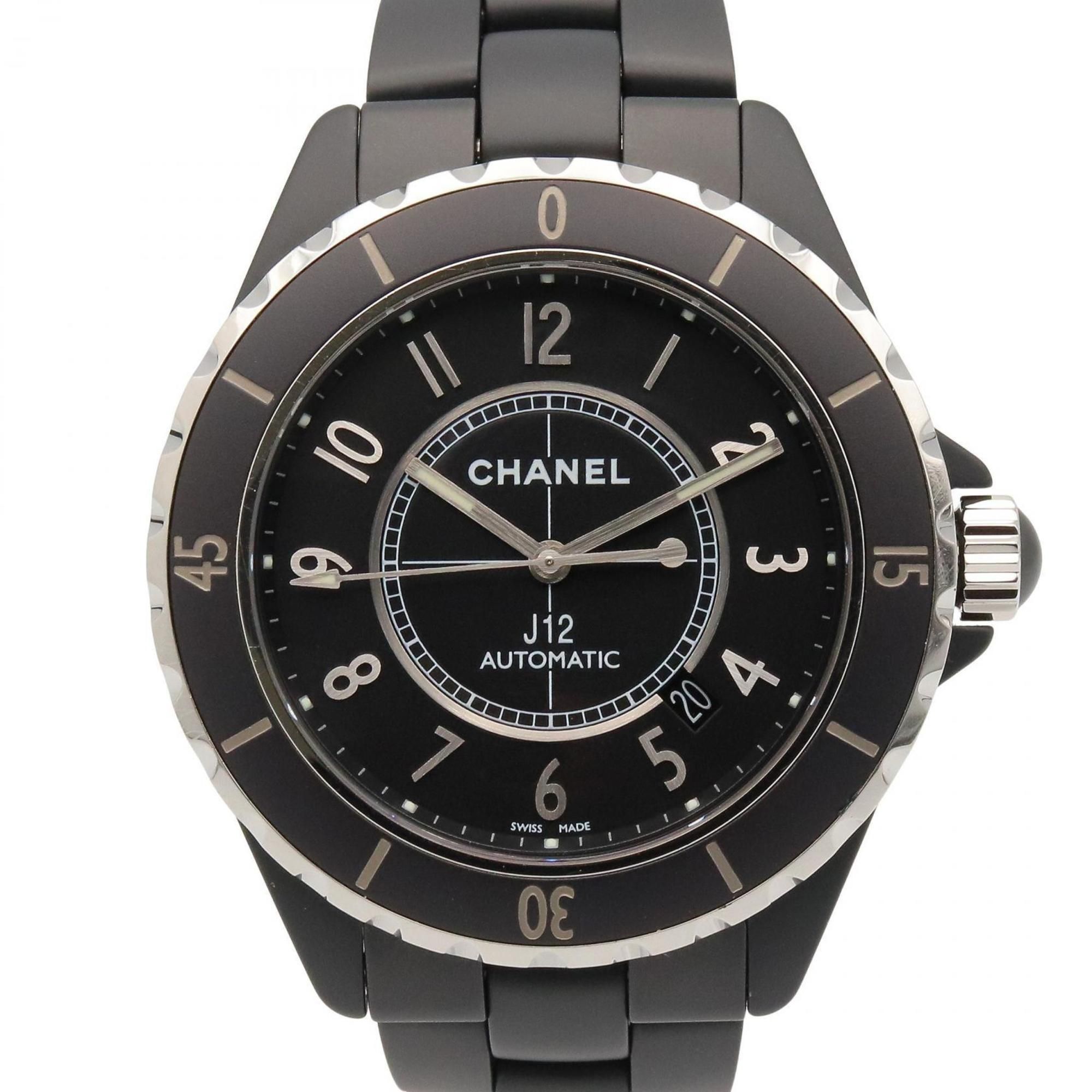 CHANEL J12 Men's Ceramic Watch, Black, H3131