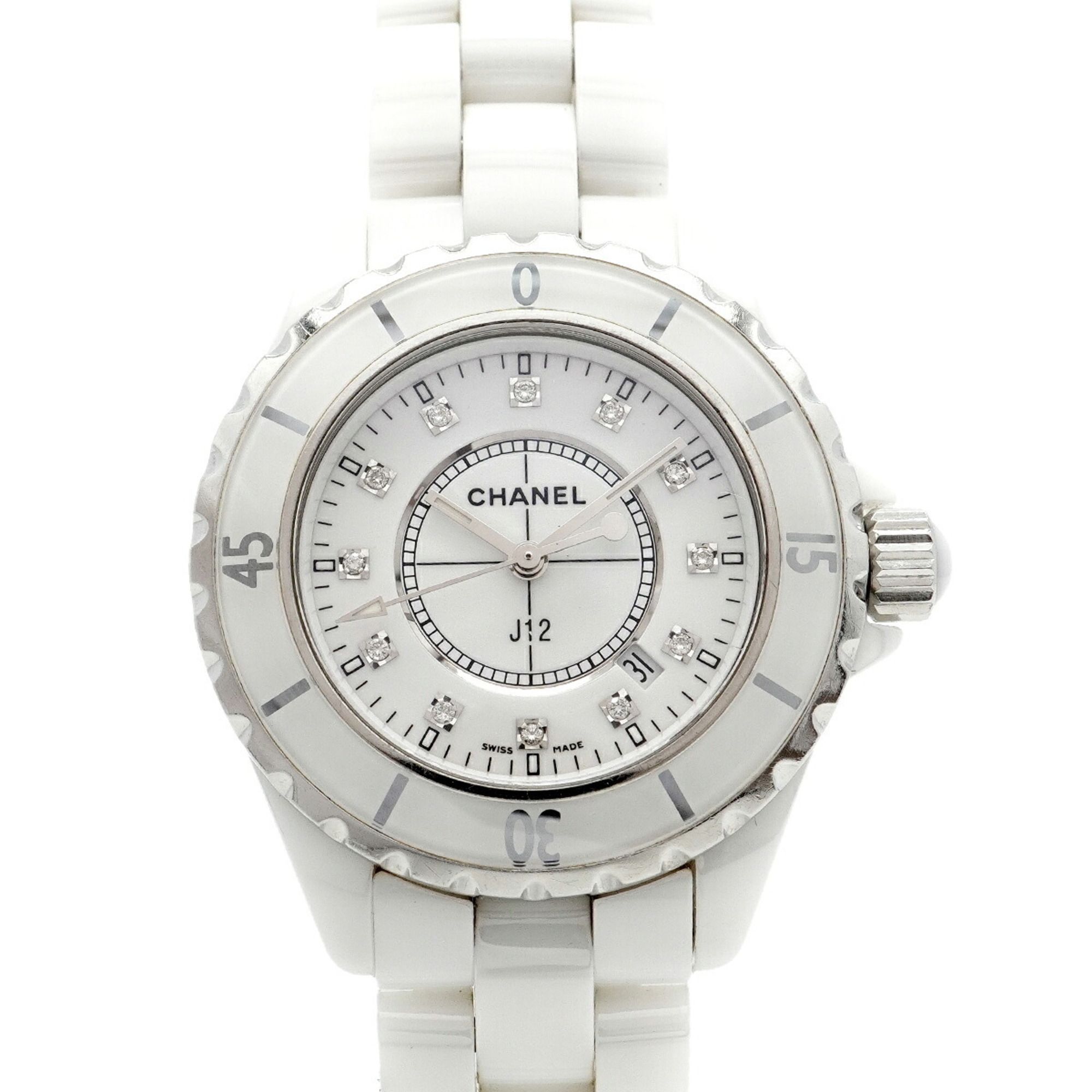 Chanel J12 H1628 White Dial Women's Watch
