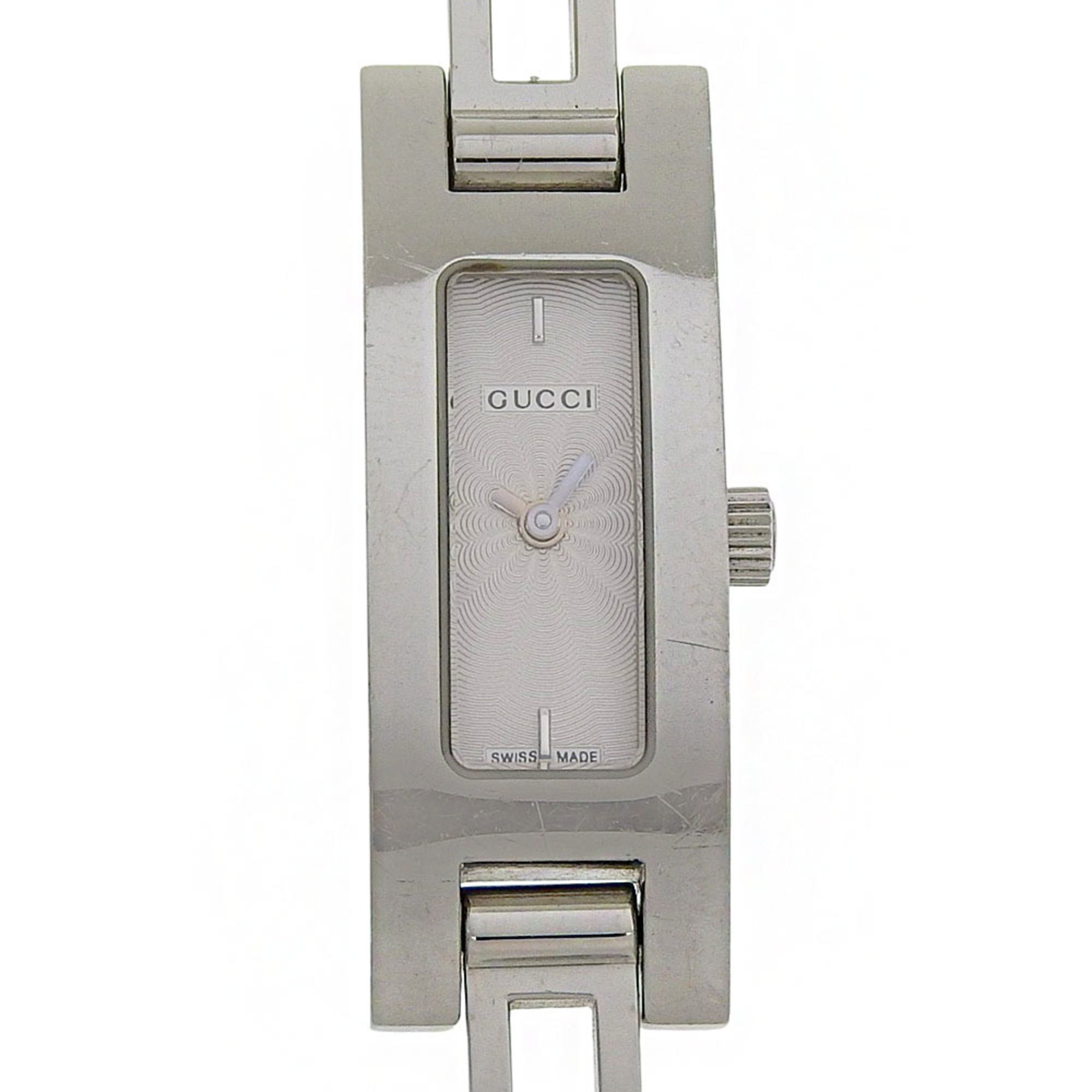 Gucci GUCCI watch 3900L stainless steel quartz analog silver dial women's