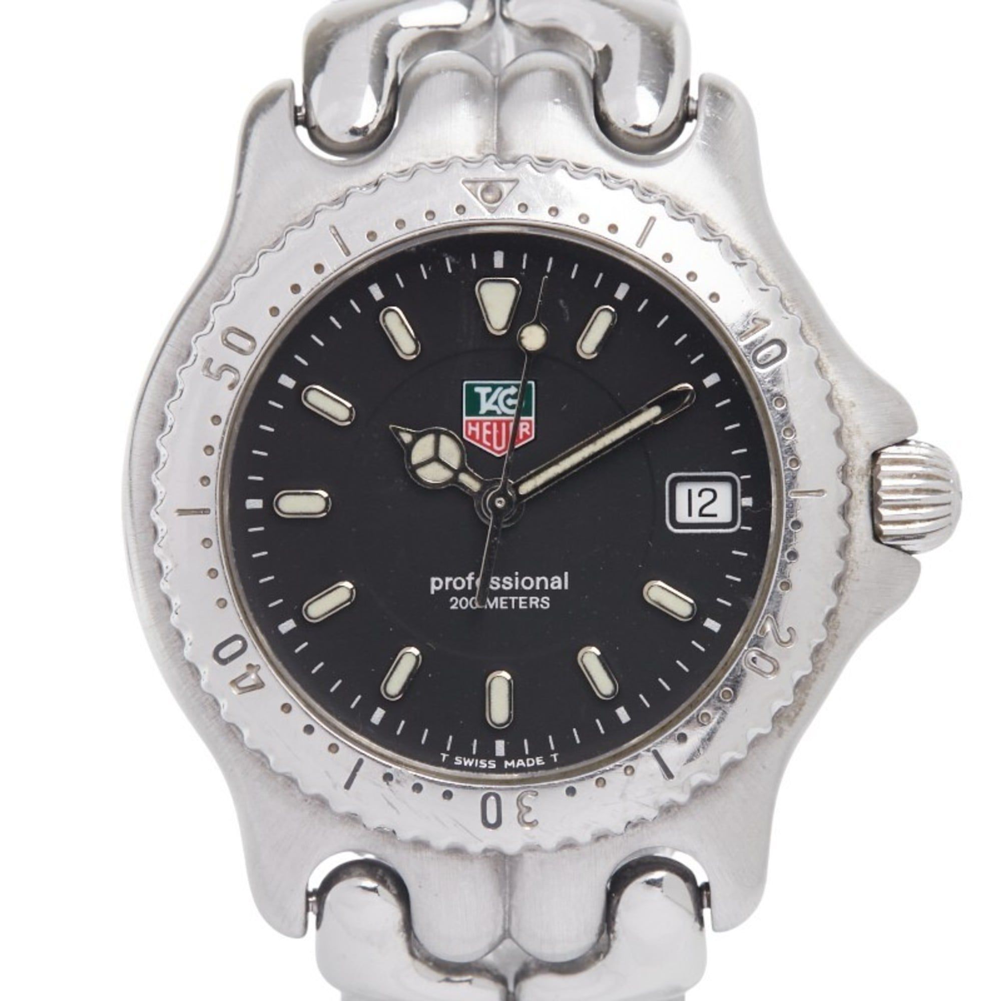 TAG Heuer Cell Watch WG1214-K0 Quartz Black Dial Stainless Steel Boys' HEUER