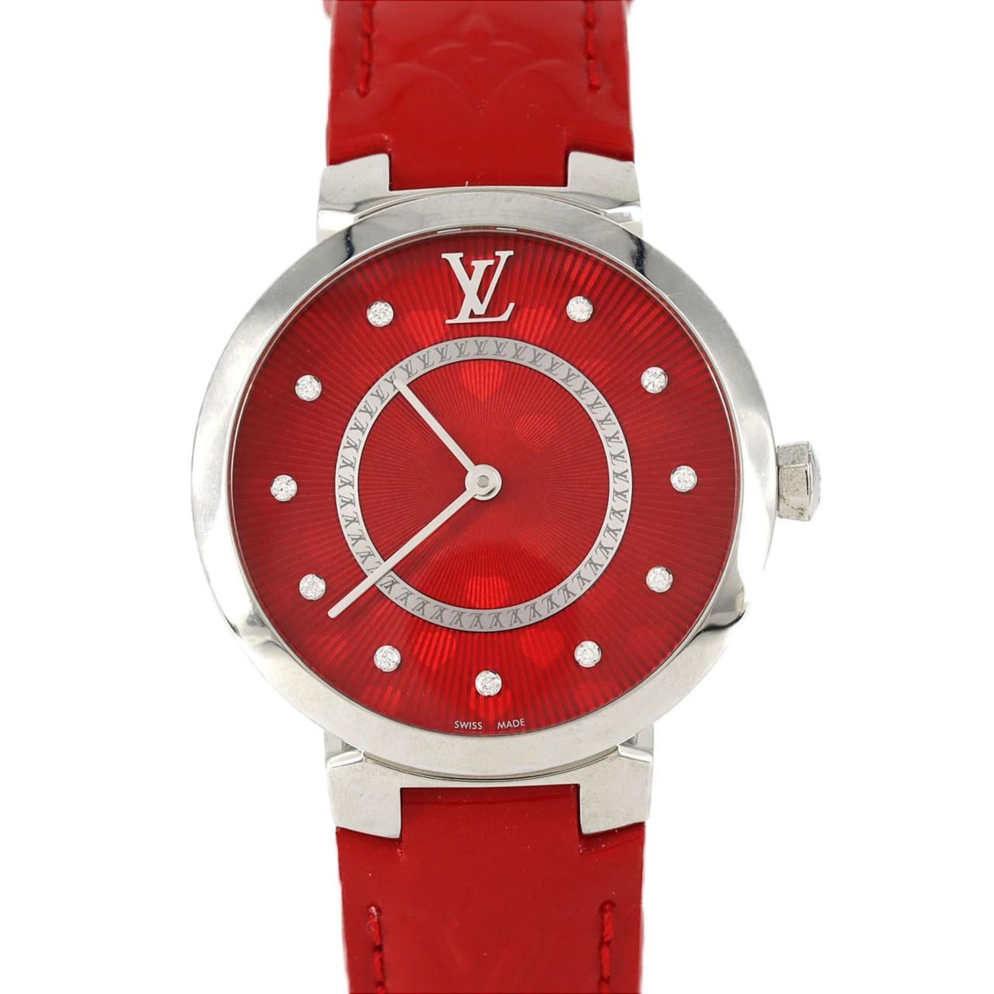 Louis Vuitton Tambour Slim 11P Q1G07 Stainless Steel Quartz Watch
