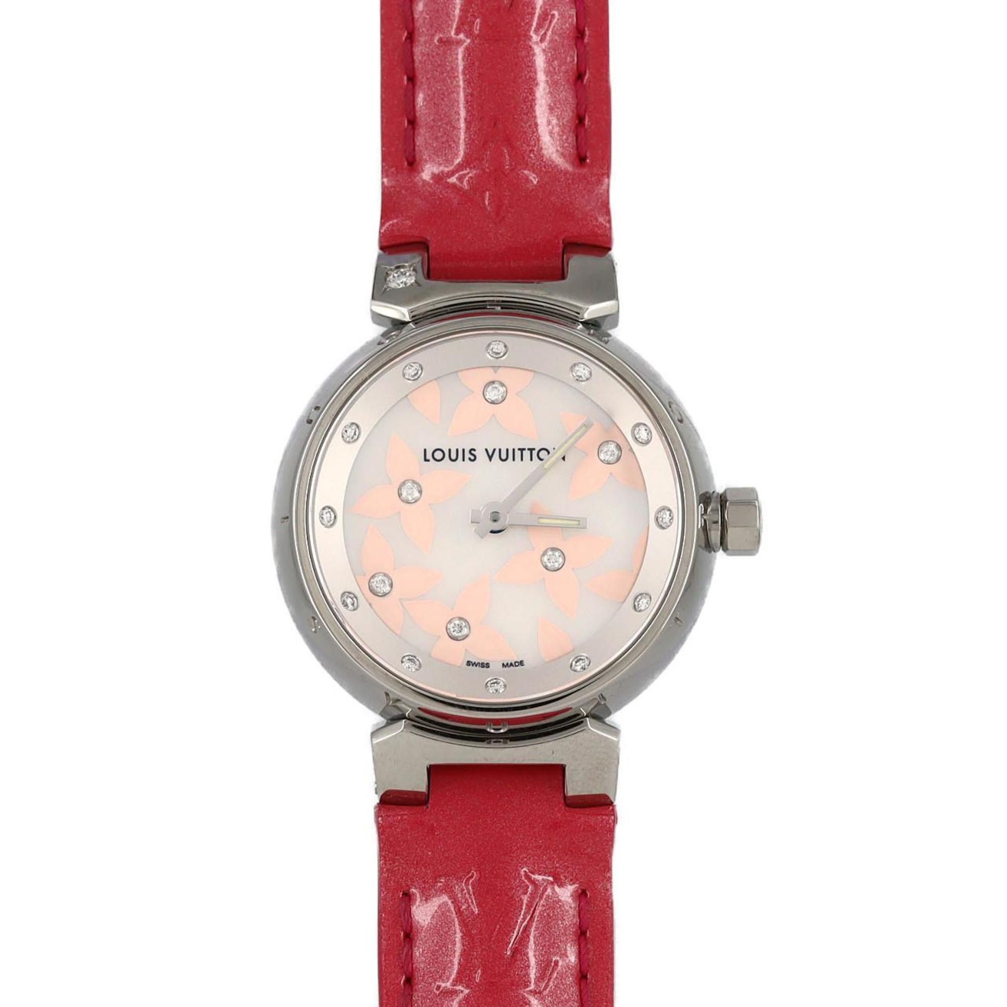 Louis Vuitton Tambour 12P Q121H Stainless Steel Quartz Watch
