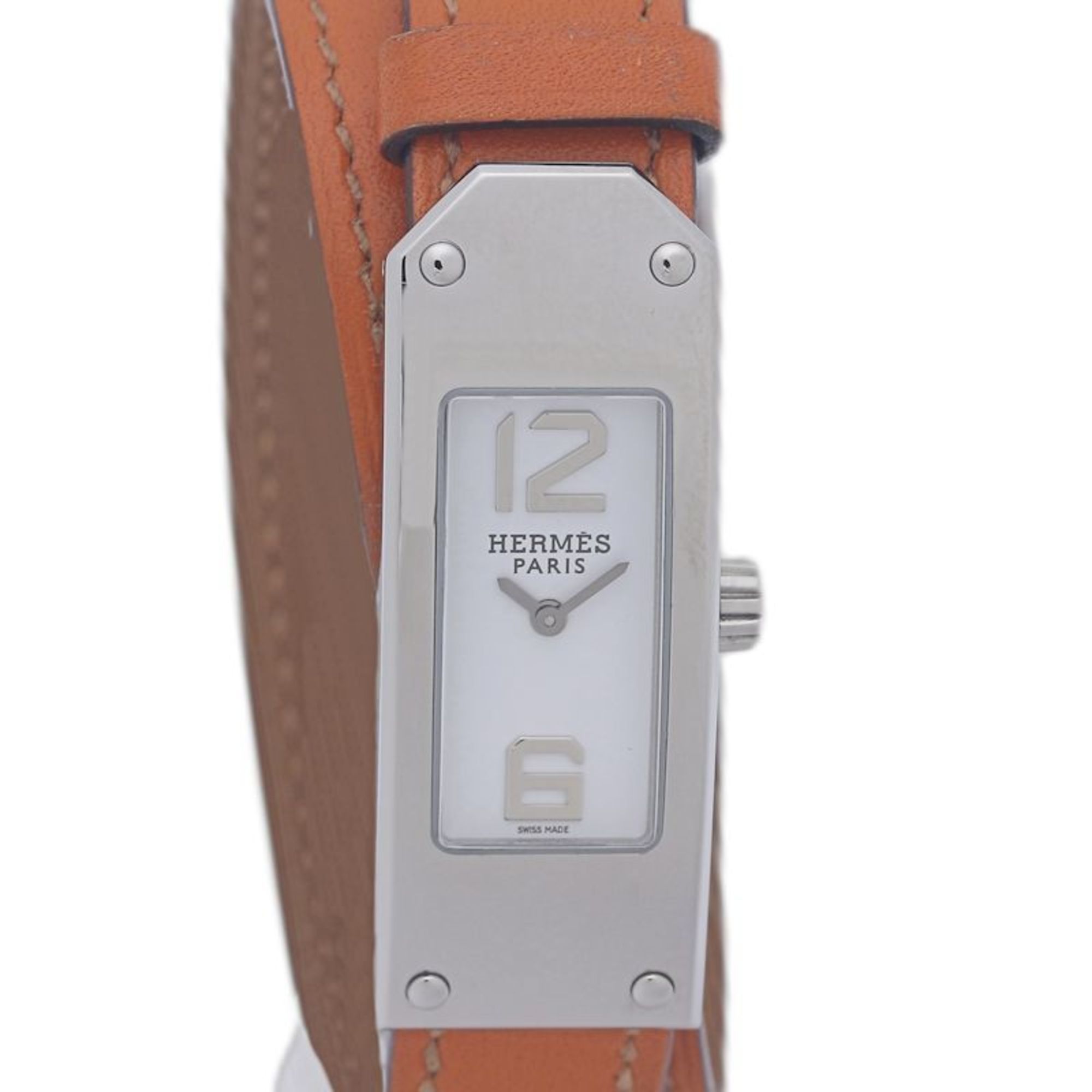 HERMES Kelly II KT1.210.130. WOR2 Women's Watch, Stainless Steel Leather, 130475