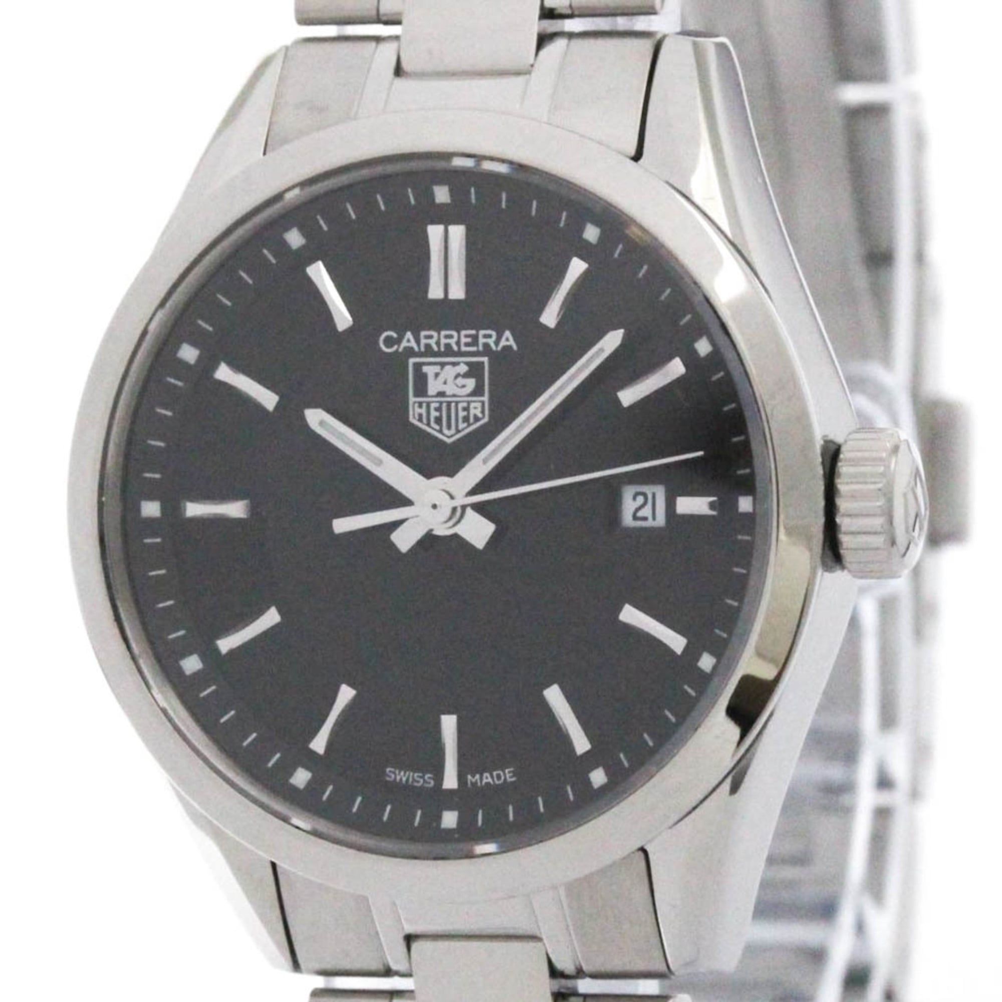 TAG HEUER Carrera Stainless Steel Quartz Ladies Watch WV1414 Polished