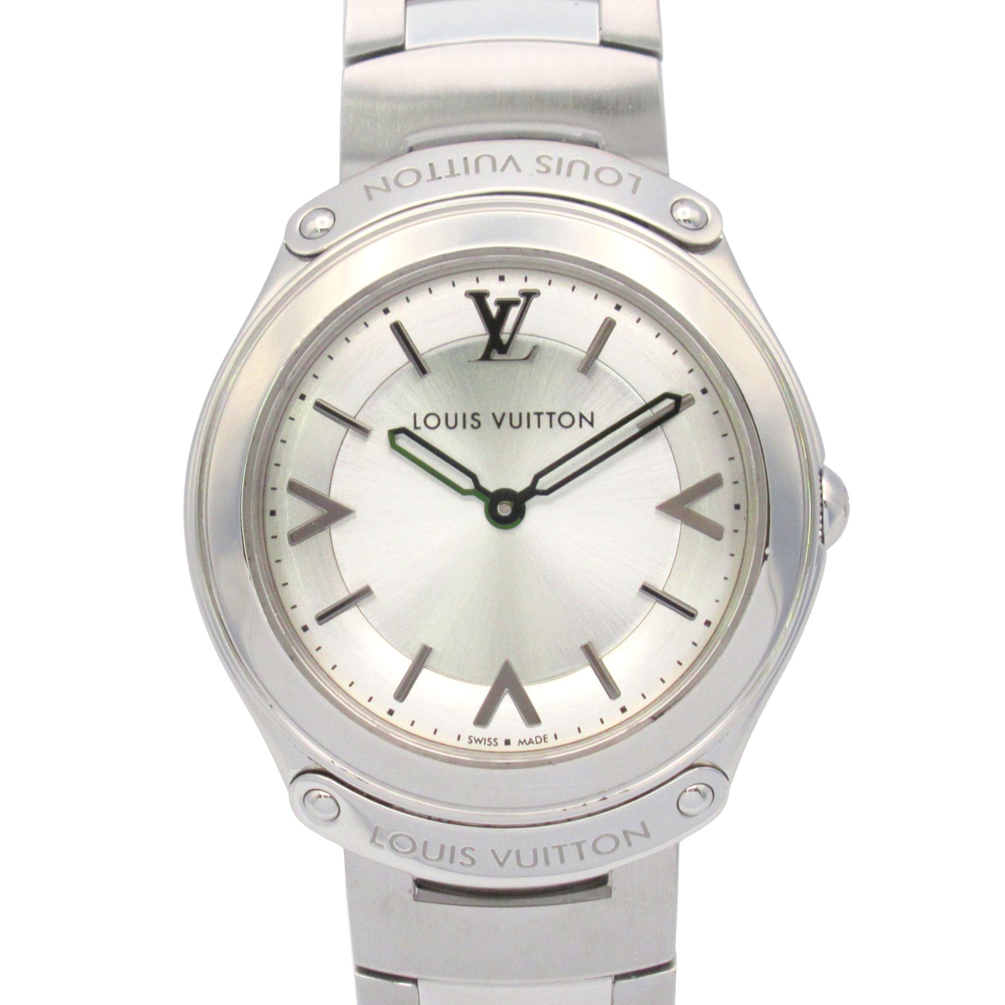 Louis Vuitton Fifty Five Stainless Steel Watch for Women, Silver, Q6J00