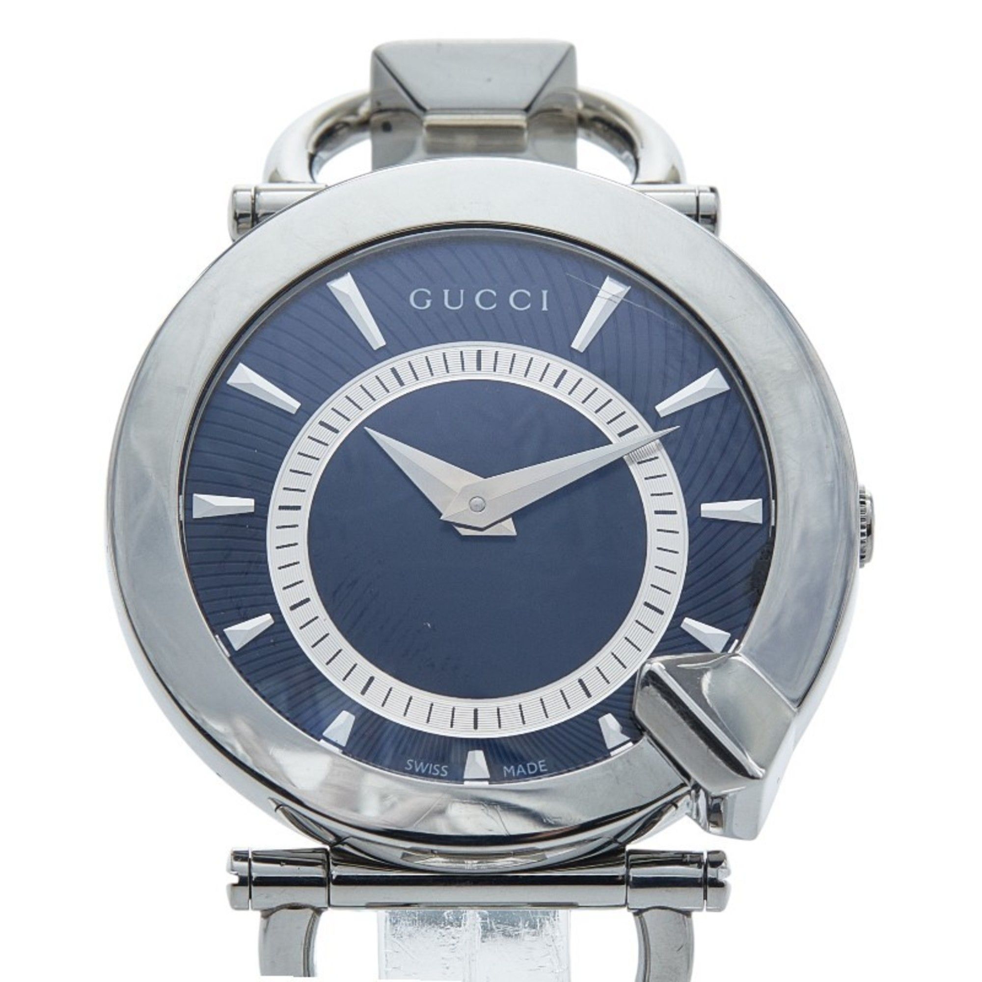 Gucci Chiodo Watch, 122.5mm Quartz, Black Dial, Stainless Steel, Women's, GUCCI