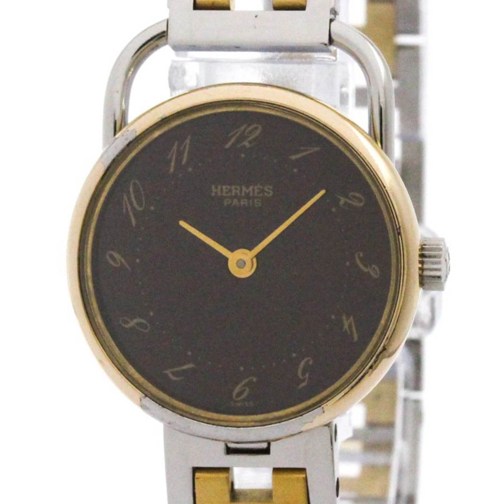 HERMES Arceau Quartz Gold Plated Steel Quartz Ladies Watch Polished