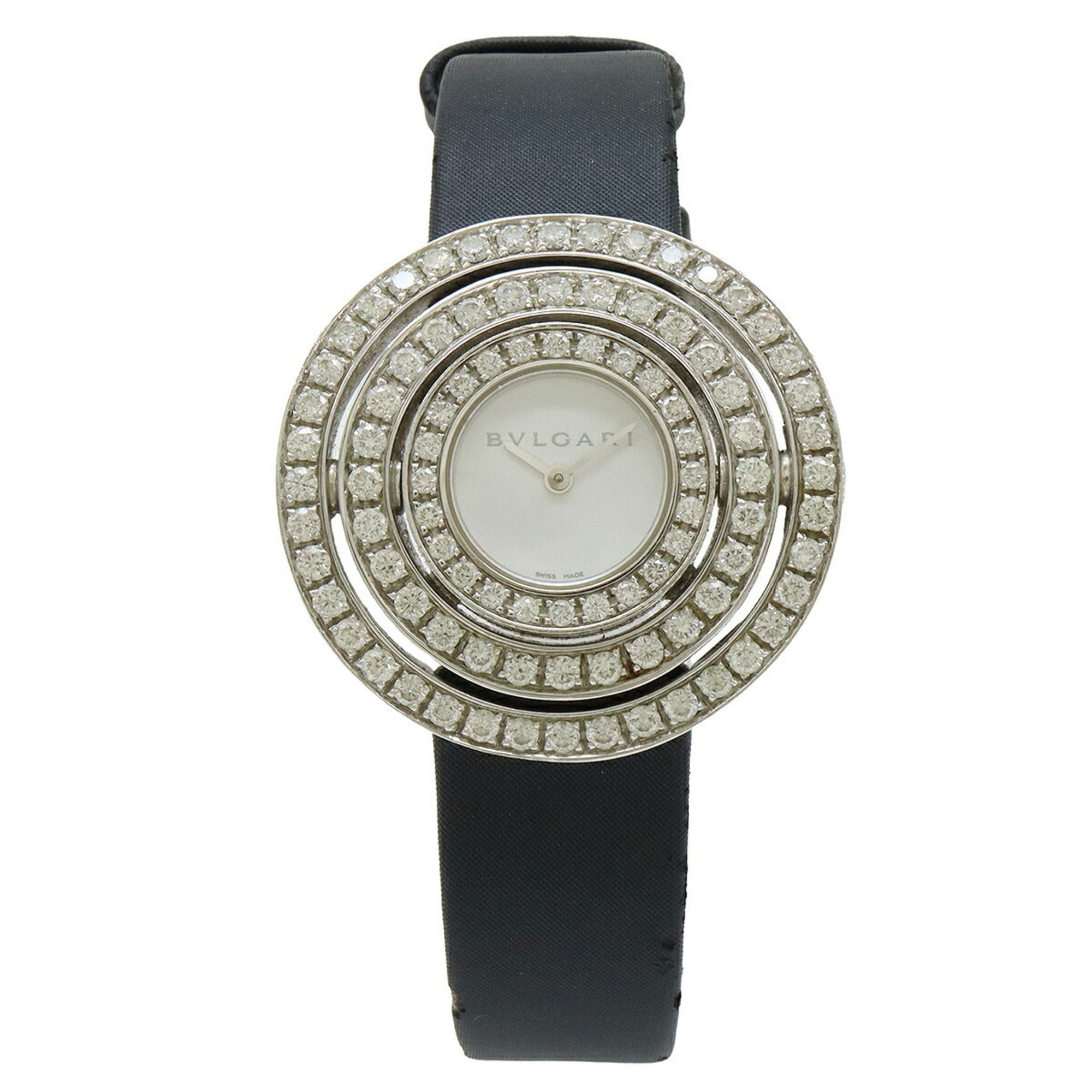 BVLGARI Astrale Cerchi White Dial Diamond Bezel Women's Quartz Watch AEW36G