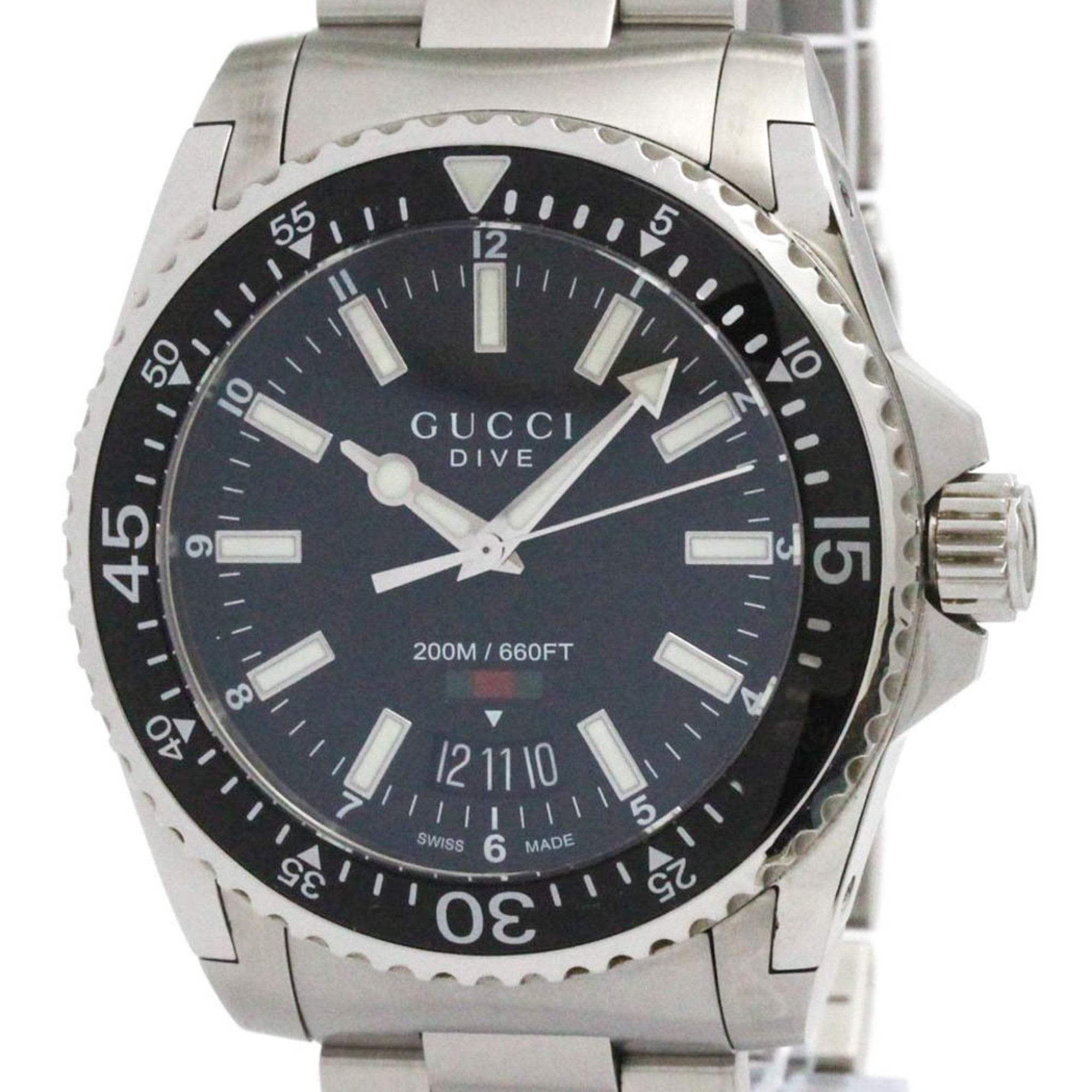 GUCCI Dive Stainless Steel Quartz Mens Watch YA136301A 136.3