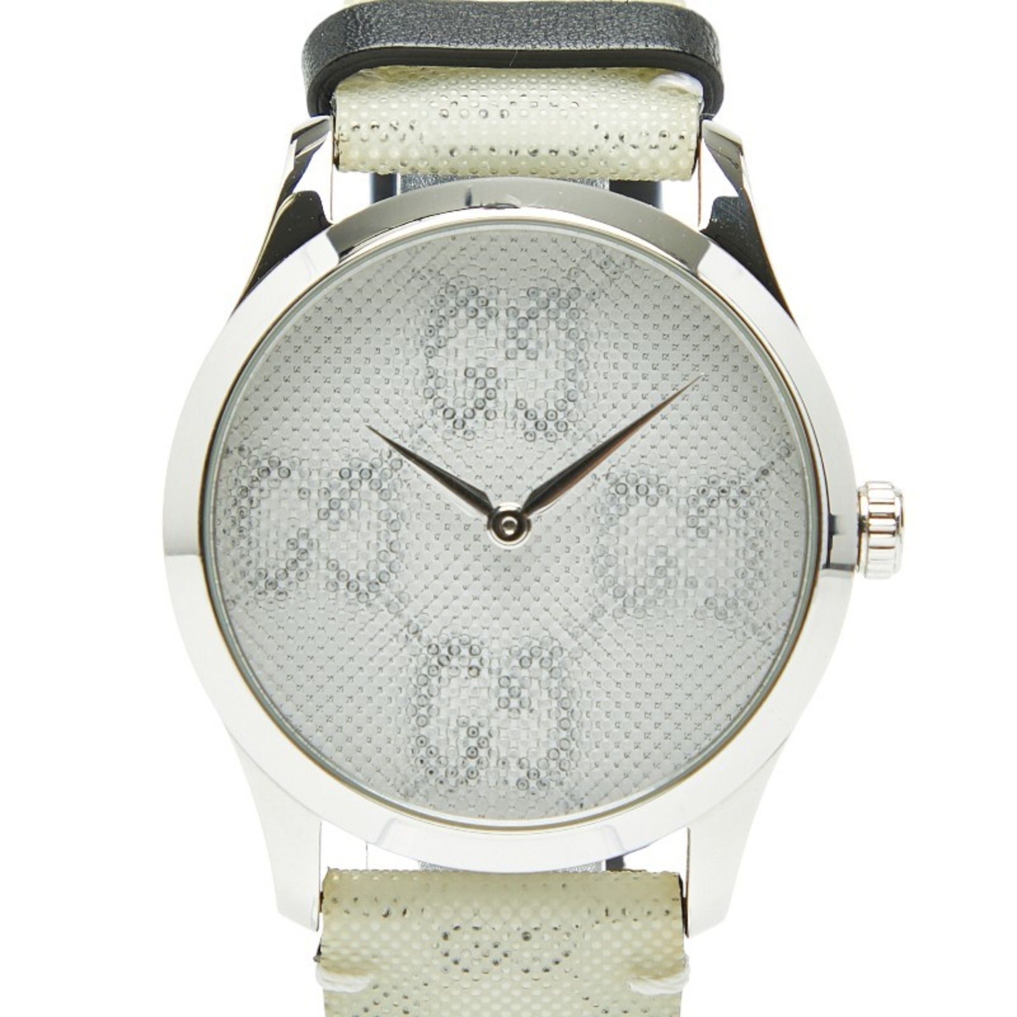 Gucci Hologram GG G Timeless Watch YA1264058 Quartz White Dial Stainless Steel Men's GUCCI