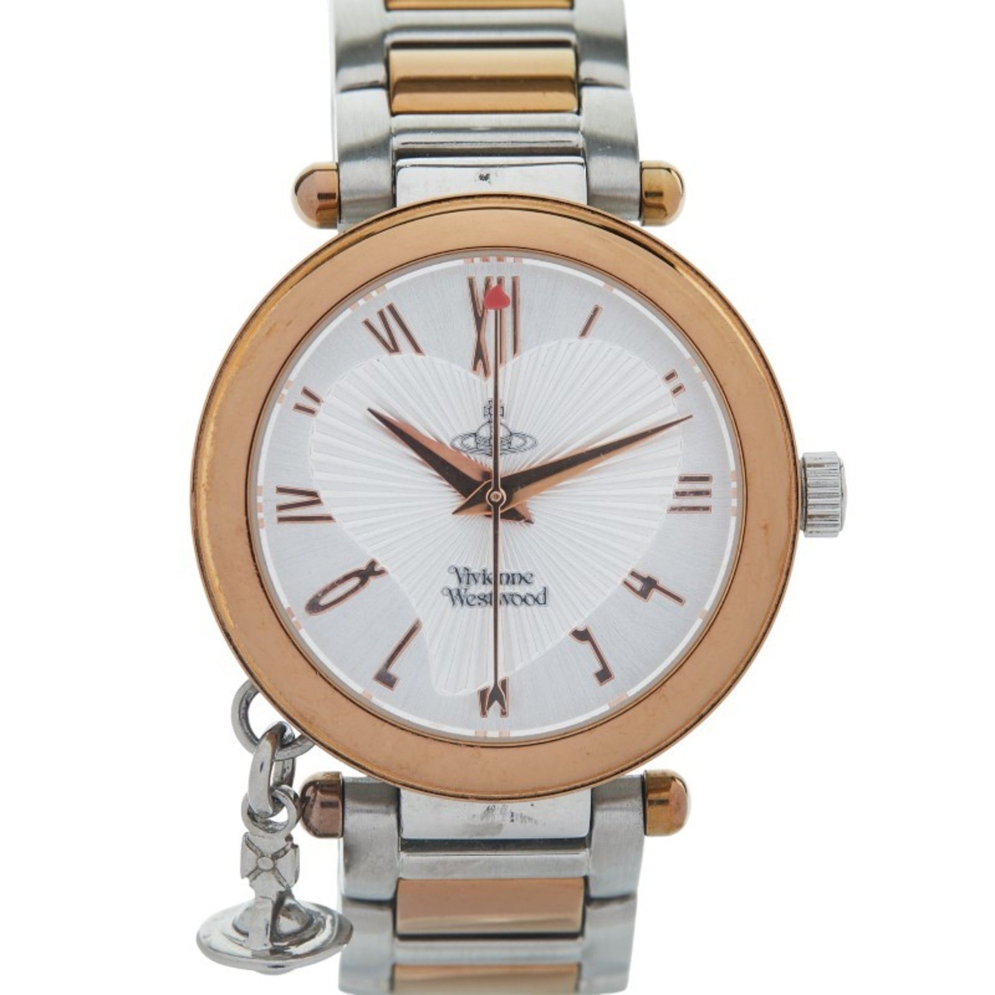 Vivienne Westwood Orb Quartz Watch with Silver Dial and Stainless Steel Plated, Women's
