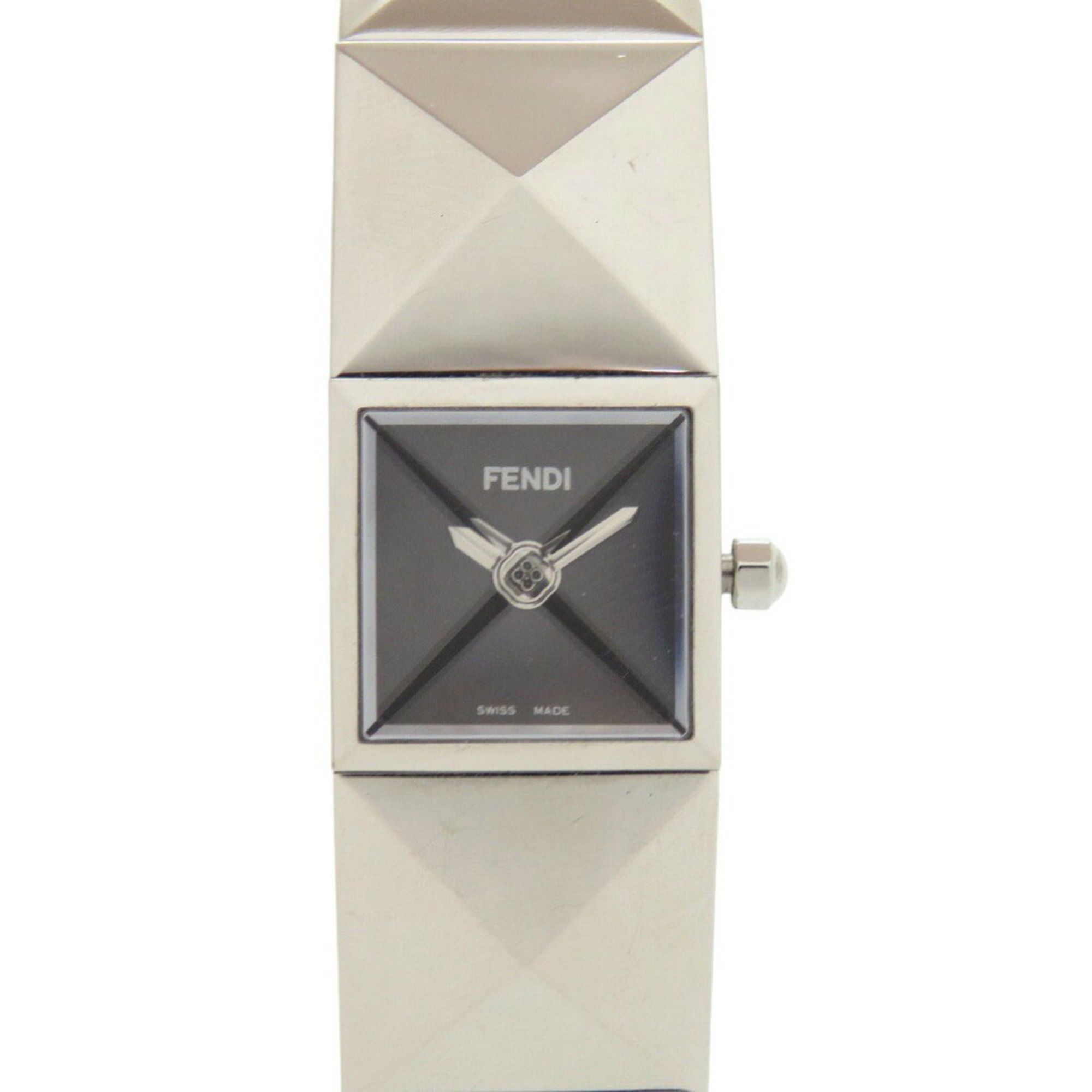 Fendi Pyramid 4250L Stainless Steel Black and Silver Quartz Watch with Dial 1897FENDI