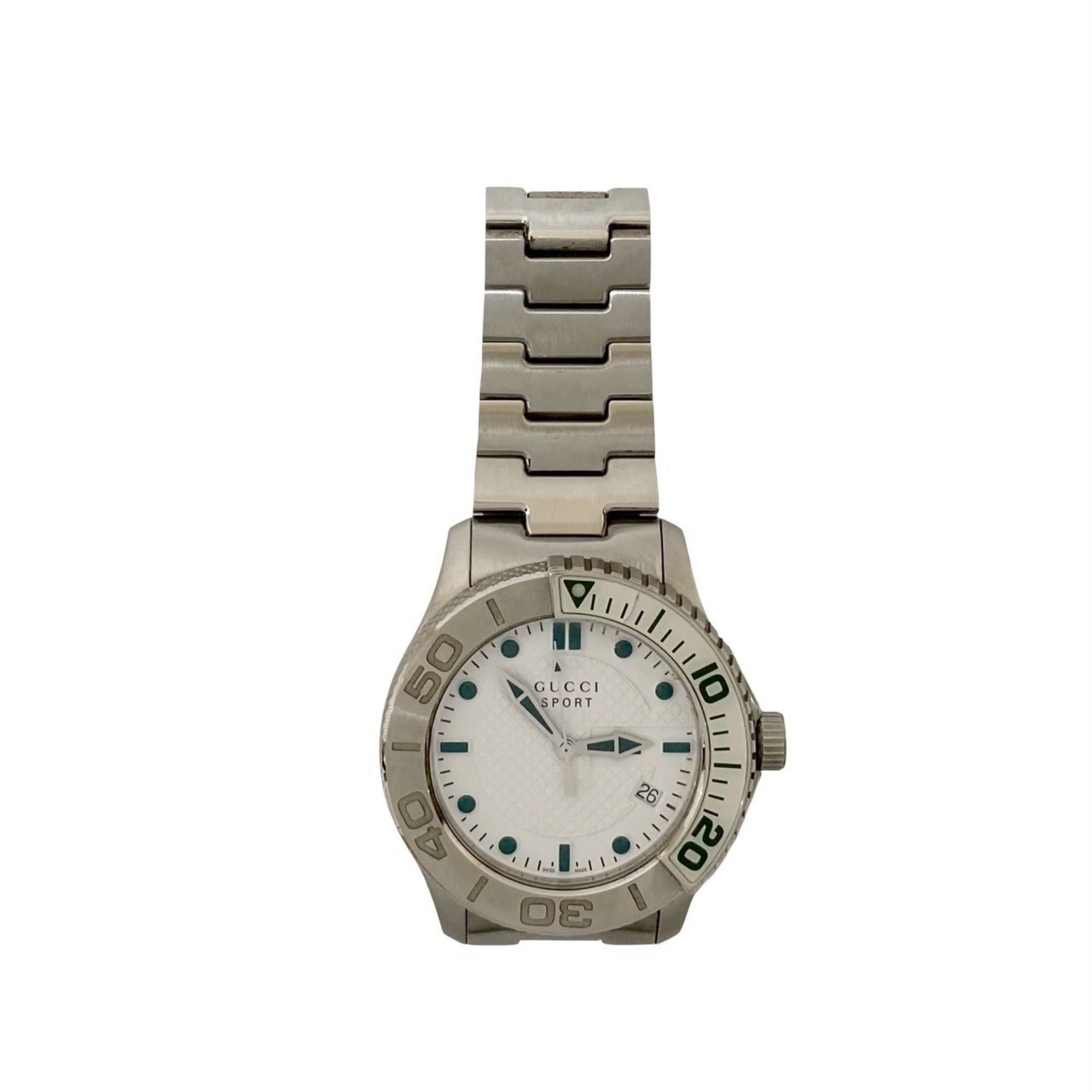 GUCCI G-Timeless Sport Quartz Automatic Stainless Steel Men's Watch, Silver, 38580