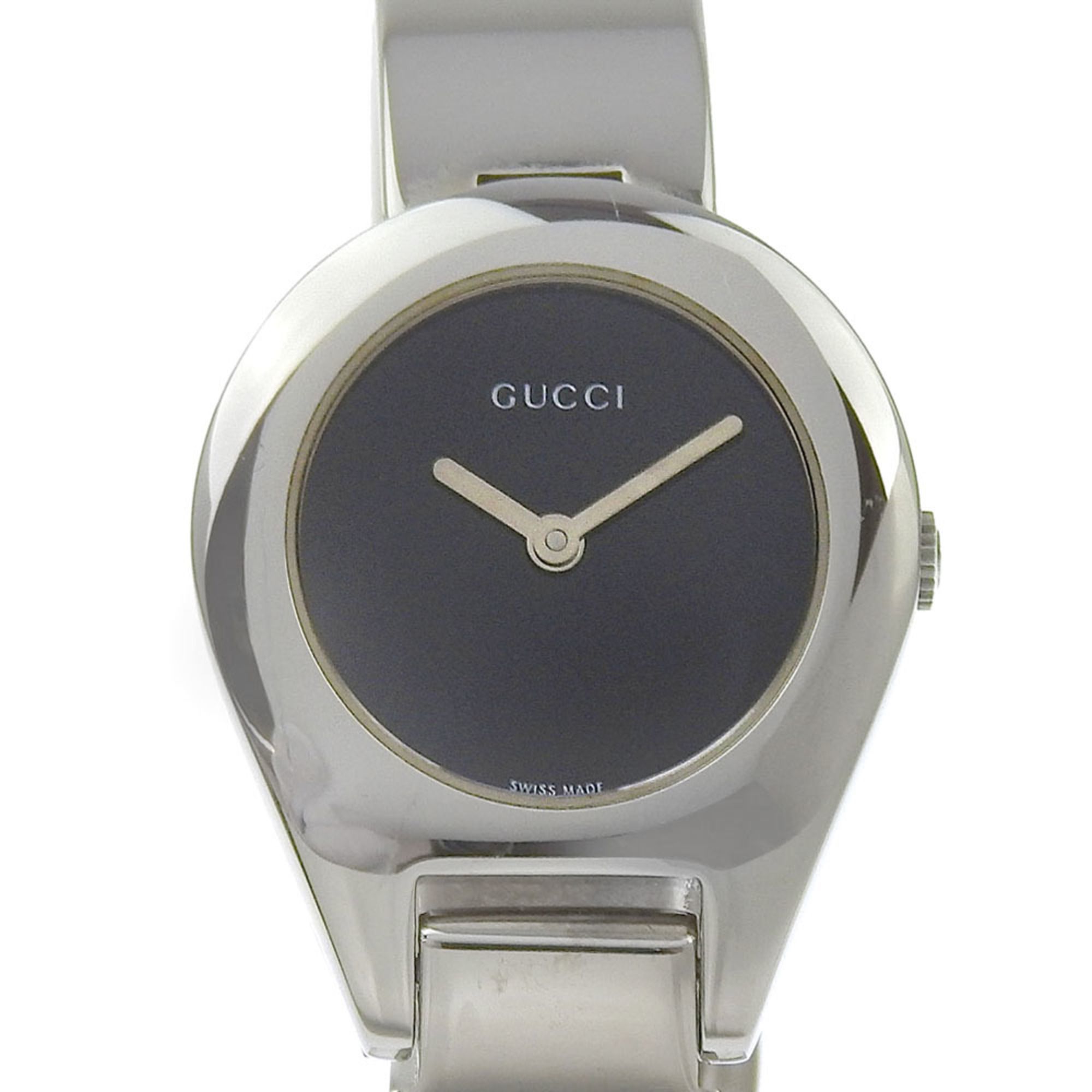 Gucci GUCCI Watch 6700L Stainless Steel Quartz Analog Display Black Dial Women's