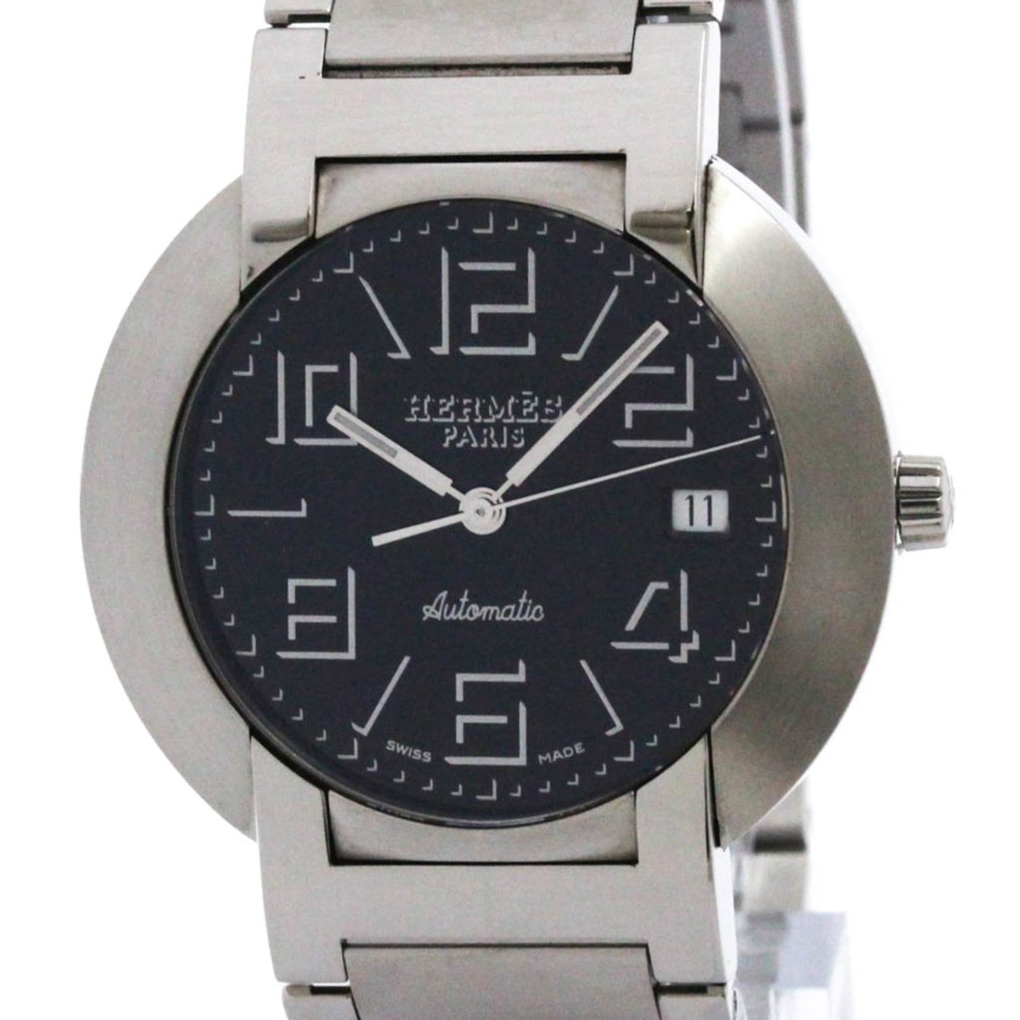 HERMES Nomade Stainless Steel Automatic Mens Watch NO3.810 Polished