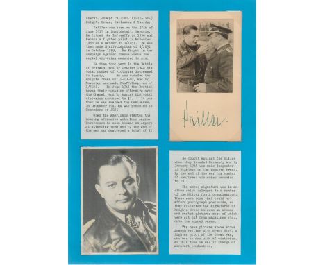 Colonel Josef Pips Priller signed 6x4 black and white photo. Josef Pips Priller 27 July 1915 - 20 May 1961) was a German mili