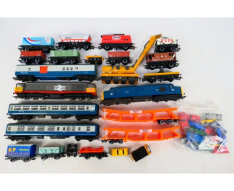 Hornby - Model Railways - A pair of unboxed OO gauge locomotives to include Class 37 D6830 in BR blue and Class 58 58001 in R