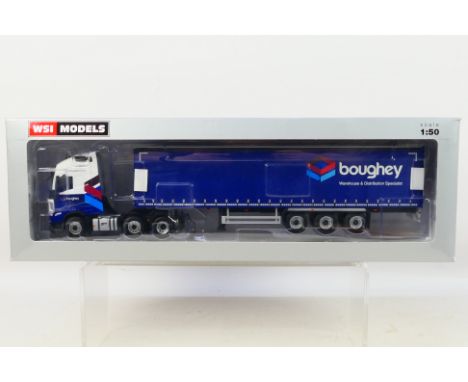 WSI Models - A boxed limited edition 1:50 scale 02-2830 Volvo FH5 Glob XL 6x2  Twin Steer & Curtain Side Trailer - 3 Axle (14