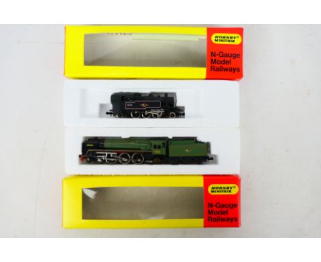Minitrix - Two boxed N gauge steam locomotives from Minitrix. Lot comprises of Minitrix #N203 Class 7P 4-6-2 Op.No.7000 'Brit