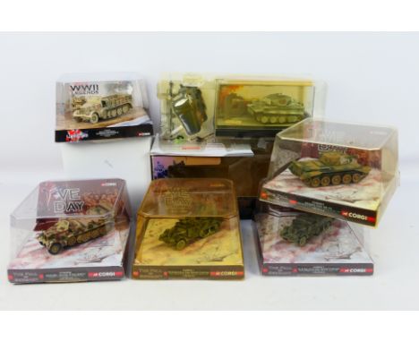 Corgi - Five boxed 1:50 scale diecast military model vehicles from various Corgi ranges. Lot includes CC60009 Krauss-Maffei 8
