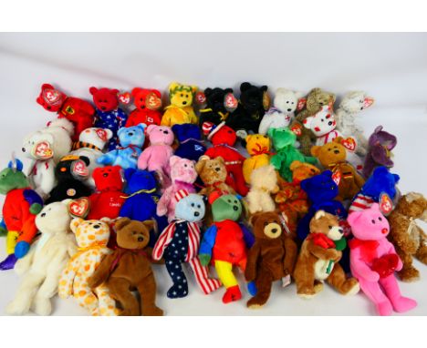 Ty Beanies - An loose collection of approximately 40 Ty Beanies. Lot includes Frakenteddy; Victory; Graf Von Rot; Pierre and 