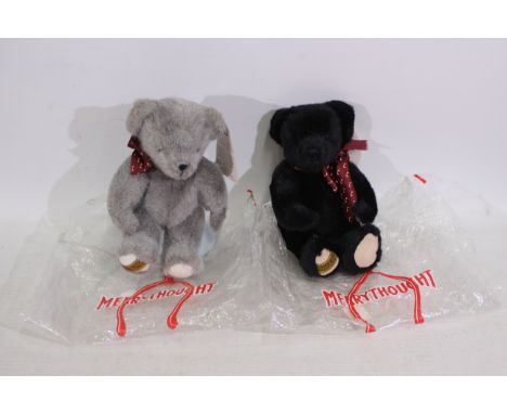 Merrythought - Two Merrythought Millenium 10" teddy bears. Lot consists of Merrythought BLP10 Black Ironbridge Bear; together