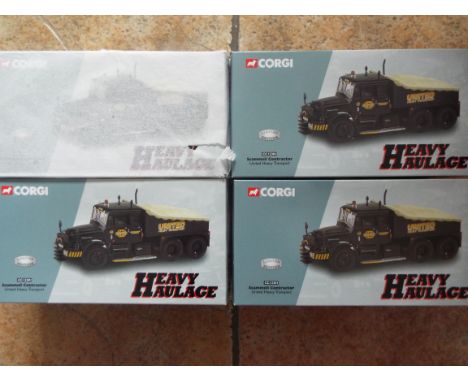 Corgi Heavy Haulage - surplus unused Shop Stock -  4 x boxed 1:50 scale Scammell Contractor United Heavy Transport die-cast v