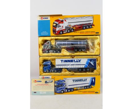 Corgi - A pair of limited edition 1:50 scale 50th anniversary vehicles to include AN14001 Volvo FH General Purpose Tanker - M