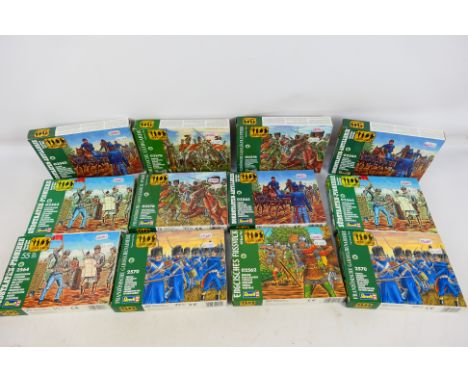 Revell - Twelve boxes of Revell 1:72 scale plastic model soldiers. Eleven of the boxes are factory sealed so presumed Mint, a