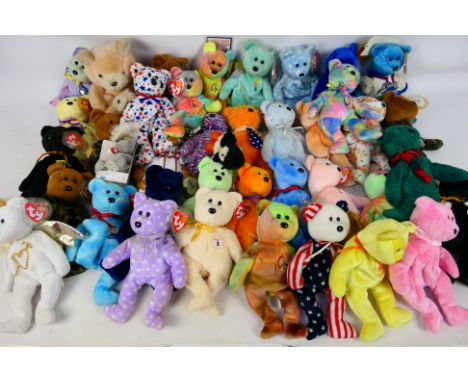 Ty Beanies - A loose collection of approximately 40 soft toys the vast majority being Ty Beanies. Lot includes Flaky; Hero; D